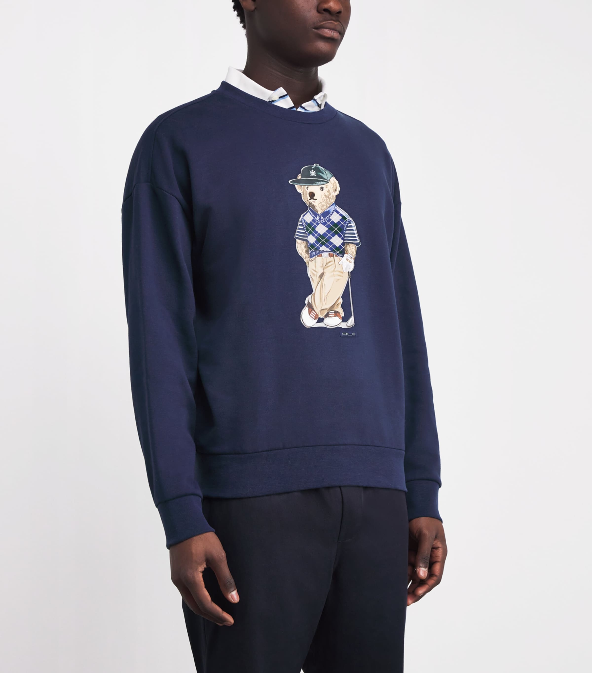 Cotton-Blend Relaxed Fit Polo Bear Sweatshirt REFINED NAVY Image 3