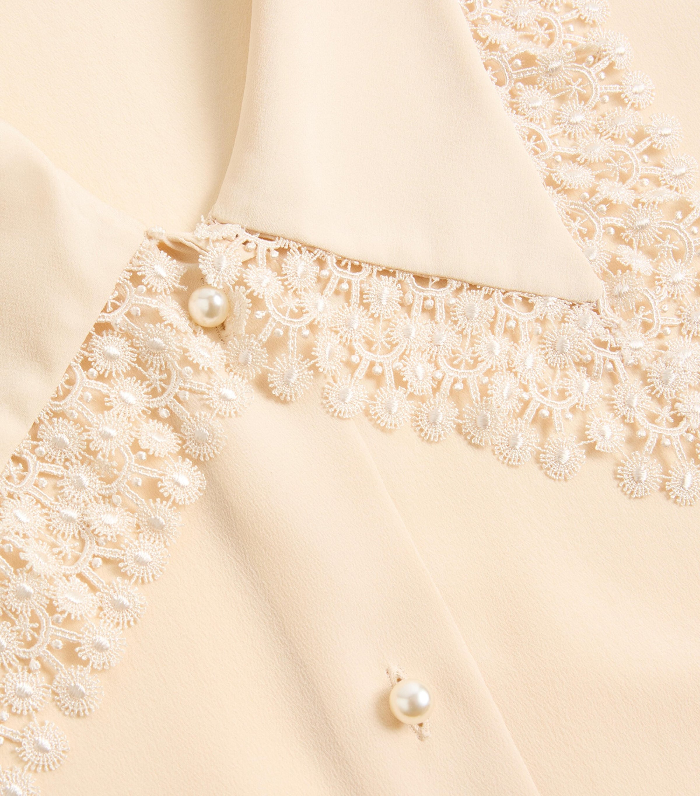 Silk Lace-Trim Blouse AD6 Image 3