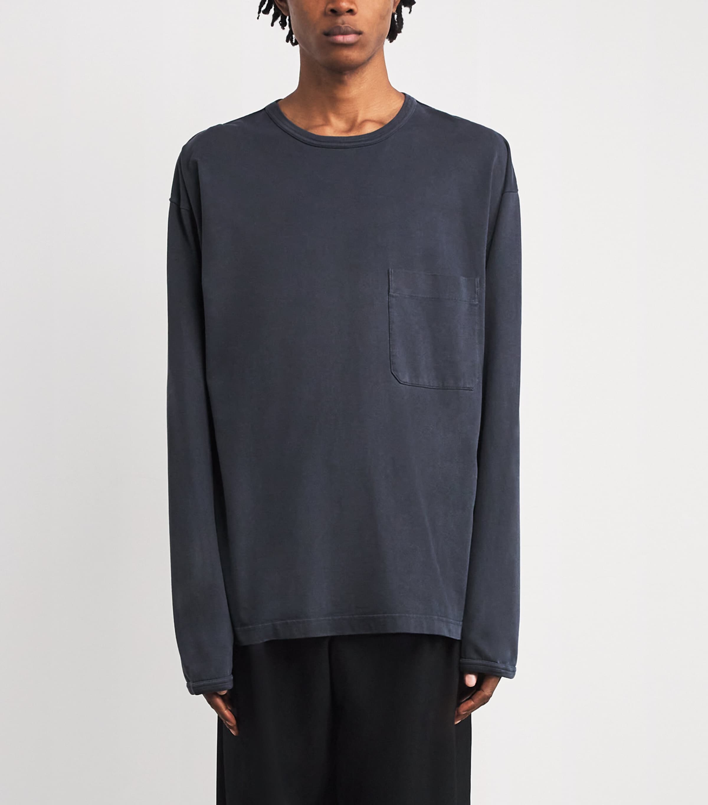 Lemaire Blue Cotton Long-Sleeve T-Shirt | Harrods US
