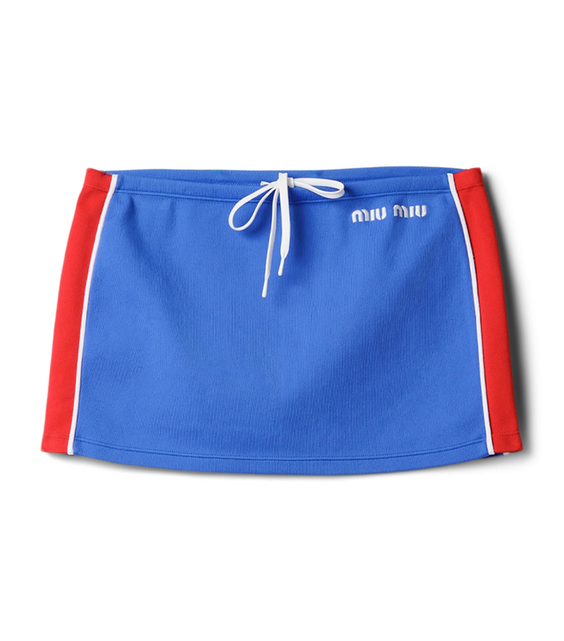 Miu Miu Womens Technical Yarn Mini Skirt Image 1