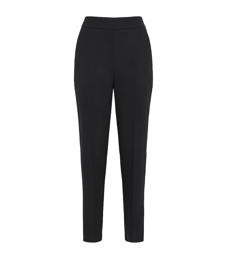 Agnona Womens Wide-Leg Tailored Trousers Black Image 1