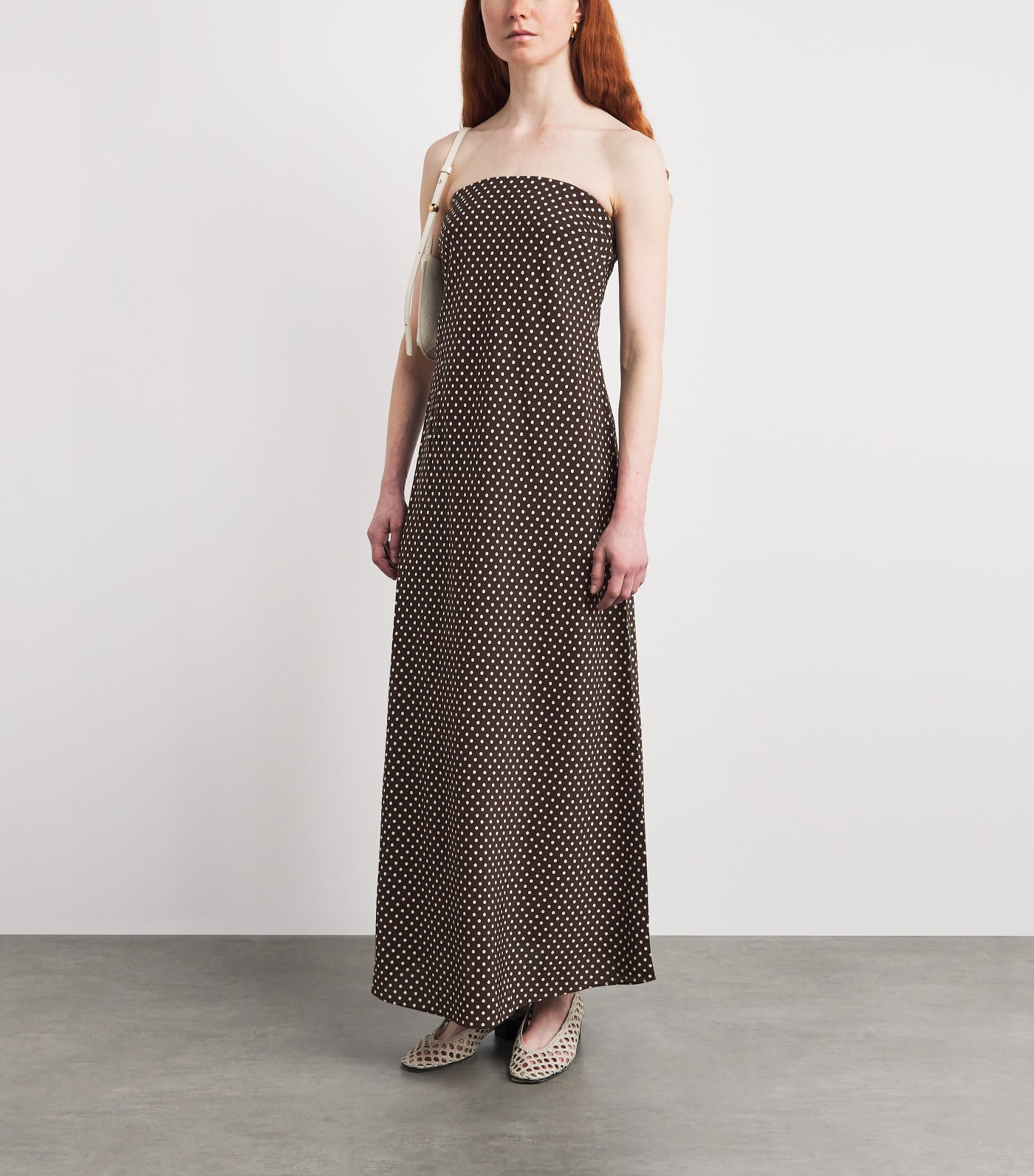 Matteau Womens Silk Polka Dot Maxi Dress Plka Dot Plk Chc Image 2