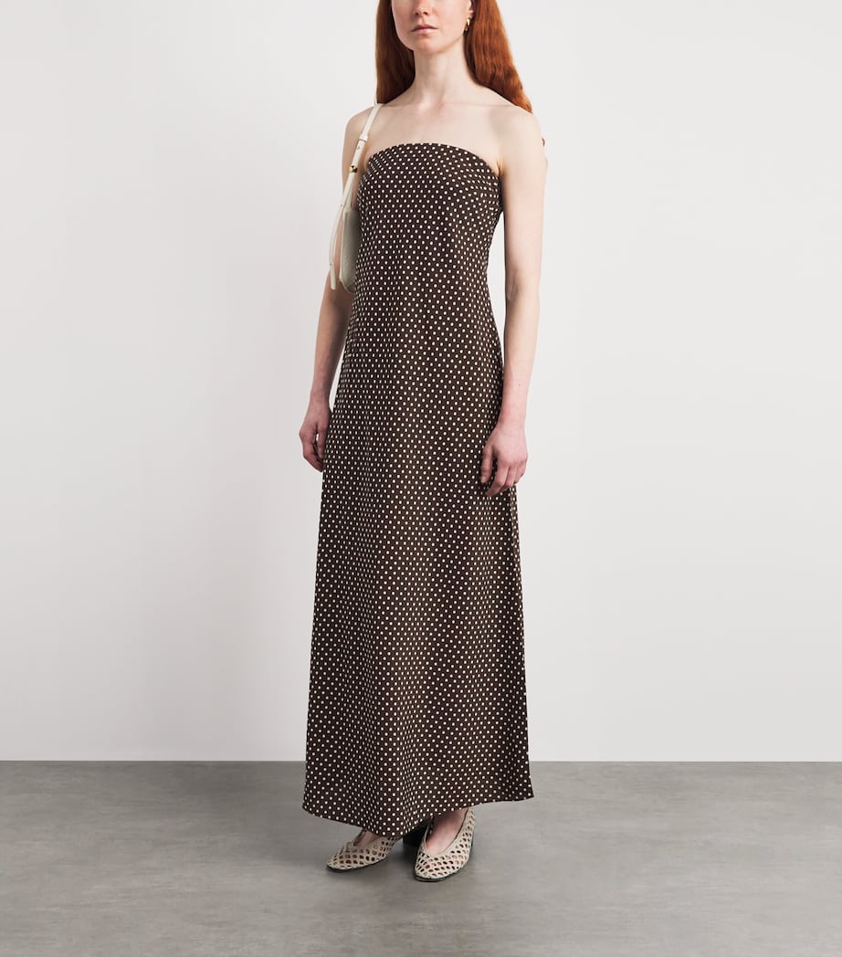 Matteau Womens Silk Polka Dot Maxi Dress Plka Dot Plk Chc Image 2