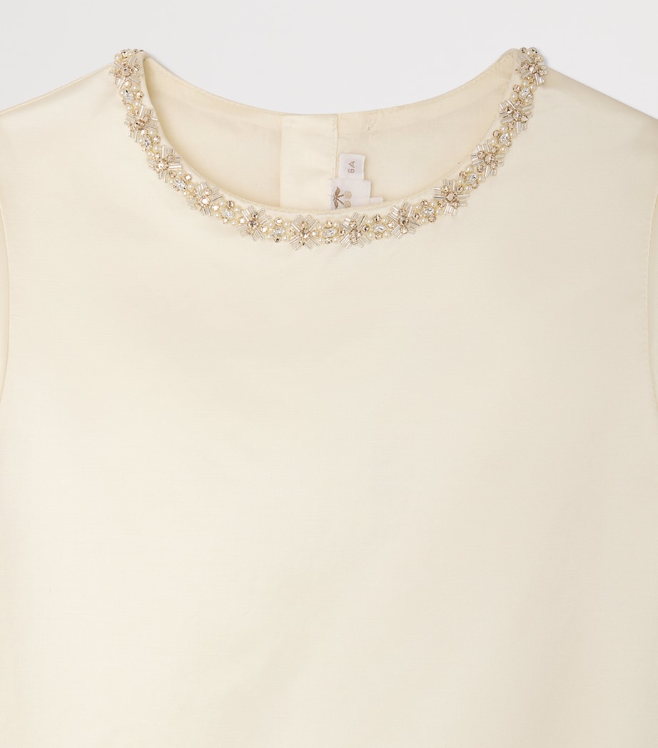 Bonpoint Cotton-Blend Lanelle Dress (10-14 Years) Upb Ivoire Image 3