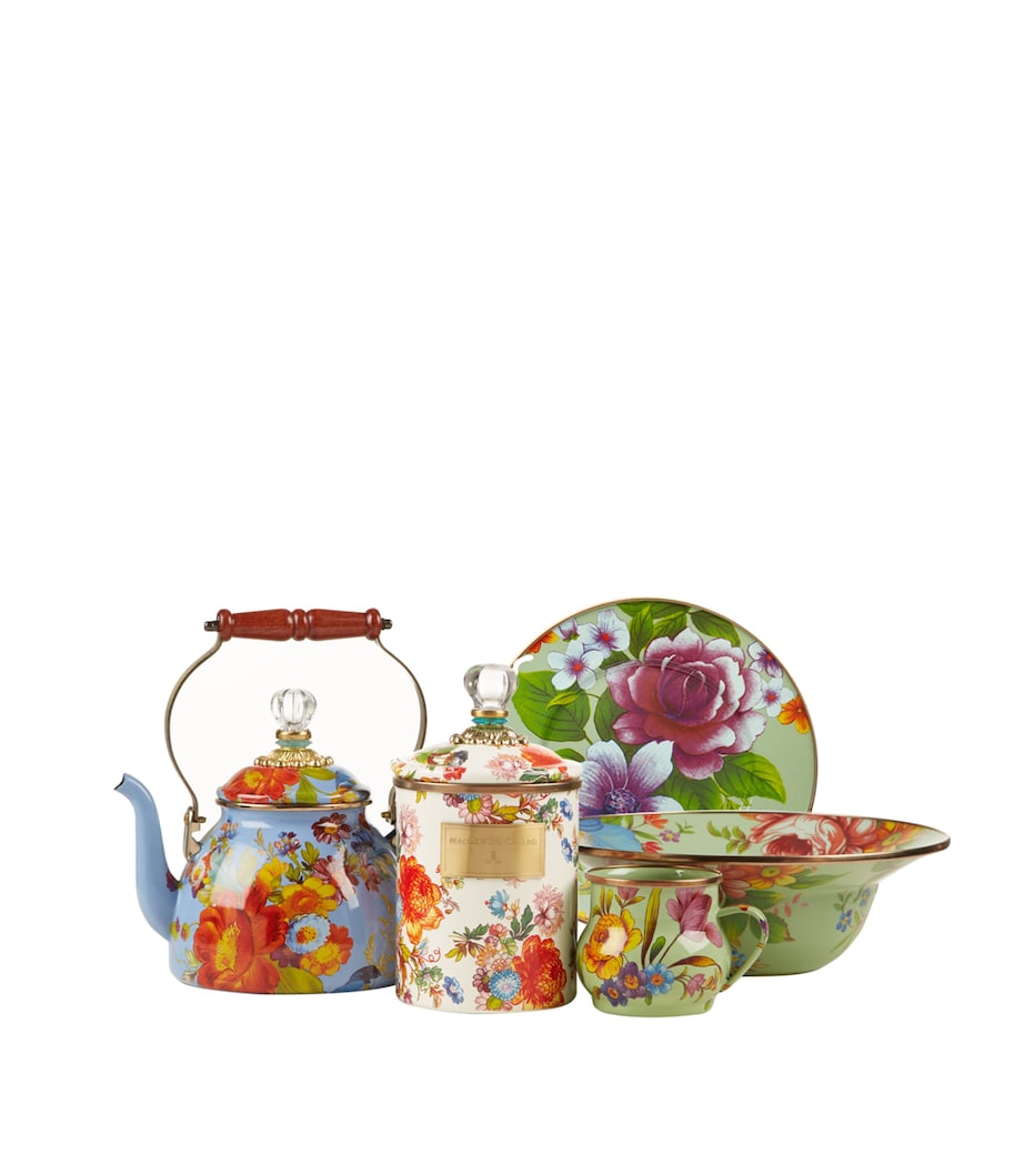 Medium Flower Market Canister WHITE Image 3