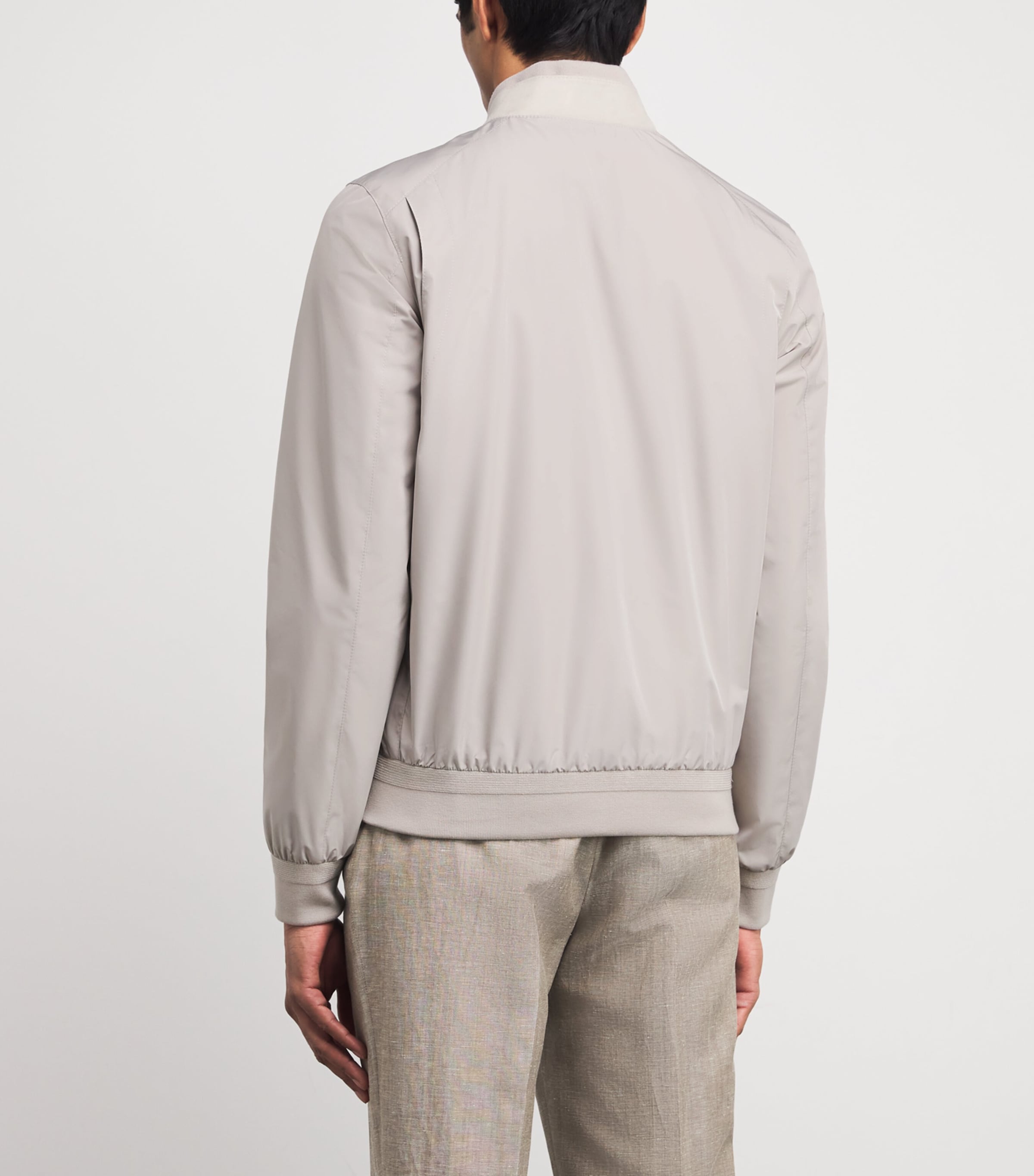 Zip-Up Bomber Jacket 35 NATURAL Image 4