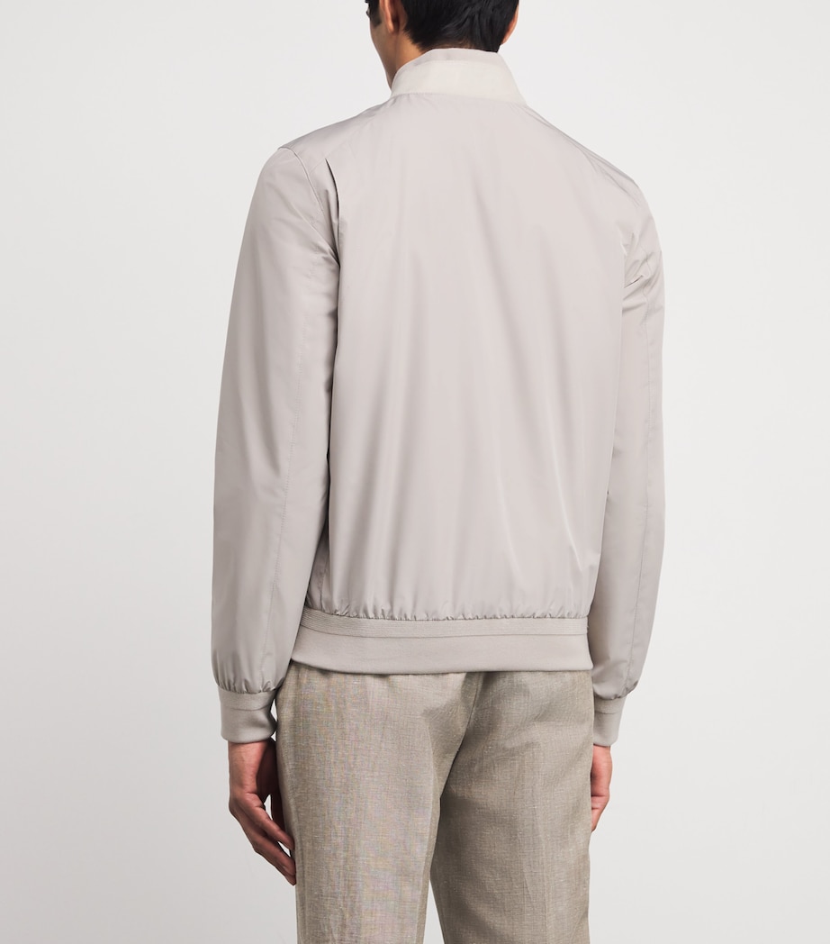 Zip-Up Bomber Jacket 35 NATURAL Image 4