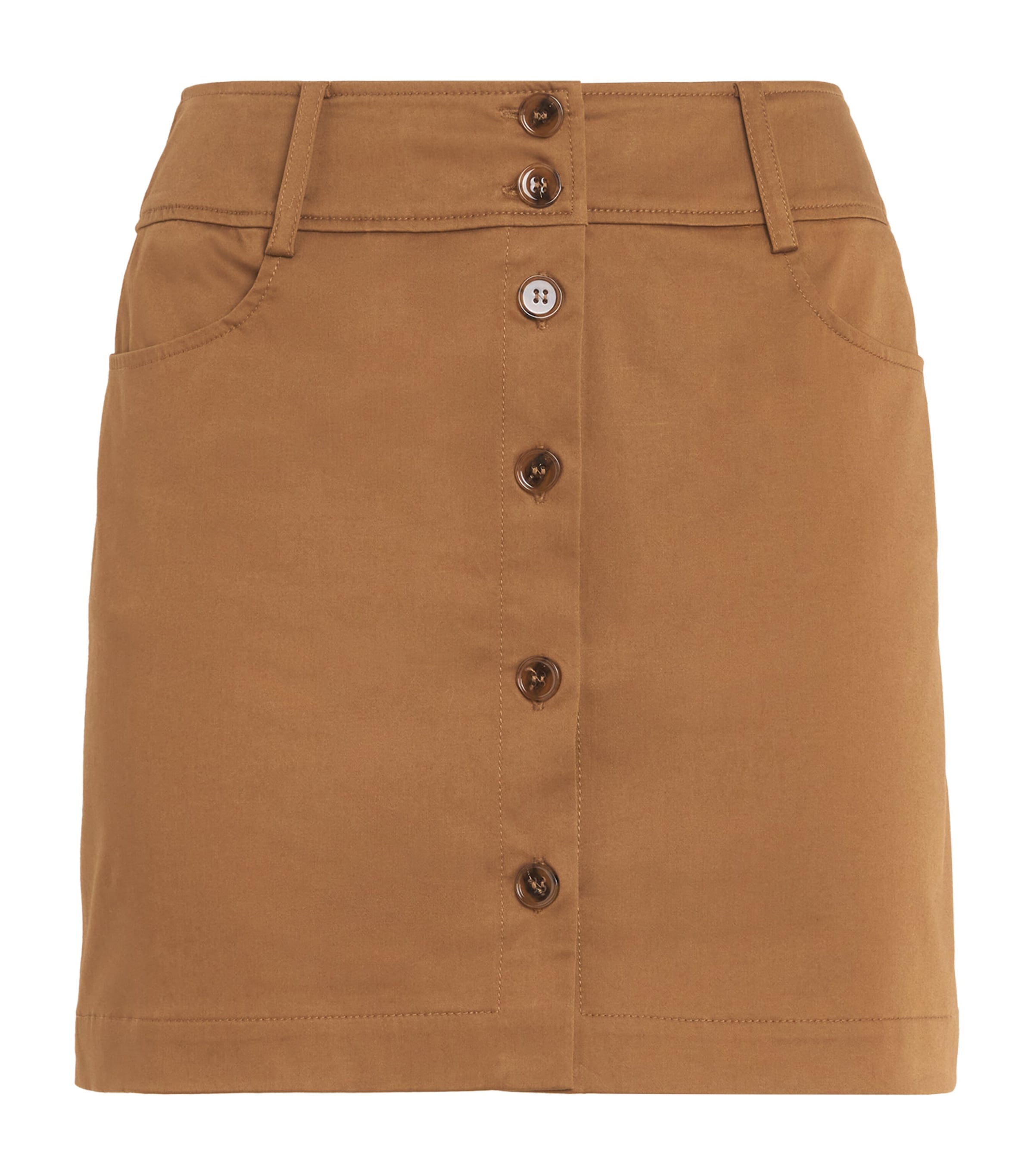 Claudie Pierlot Stretch-cotton Mini Skirt In Neutral