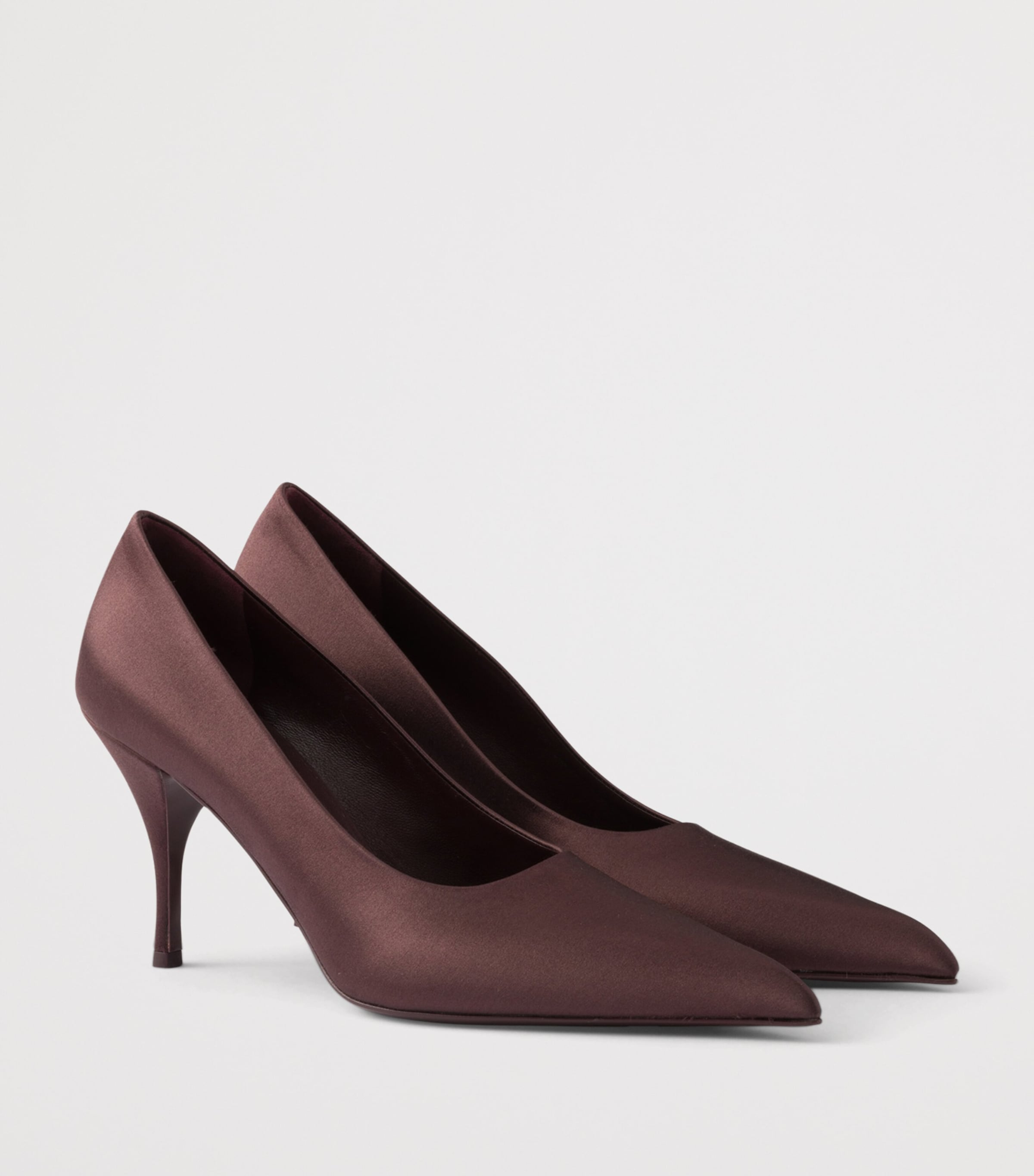 Prada Satin Pumps 85 Burgundy Image 3
