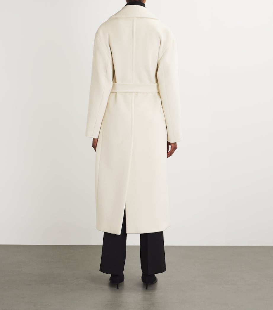 Wool-Blend Belted Coat WHITE Image 3
