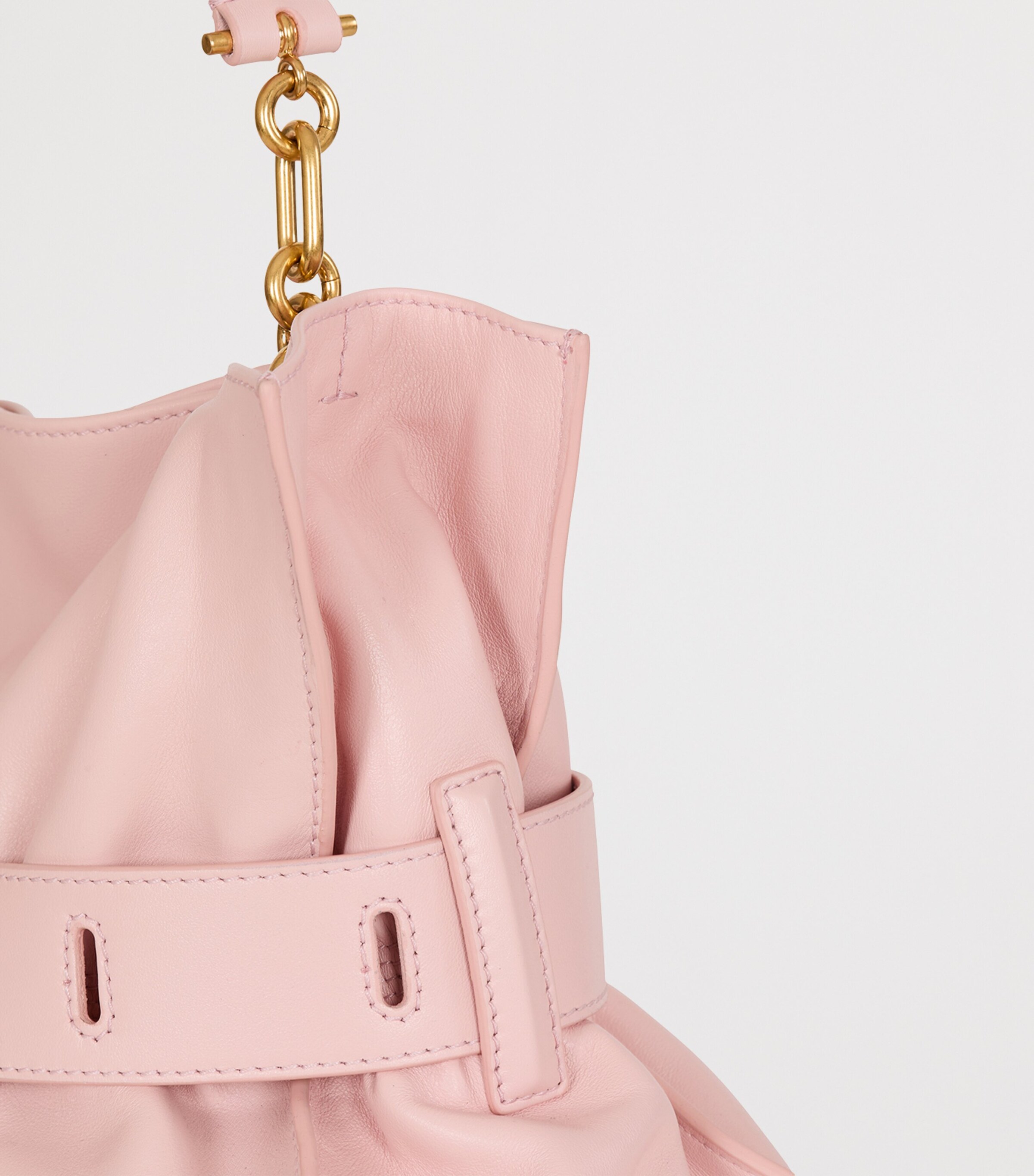Balmain Medium Leather Anthem Shoulder Bag Rose Pale Image 8