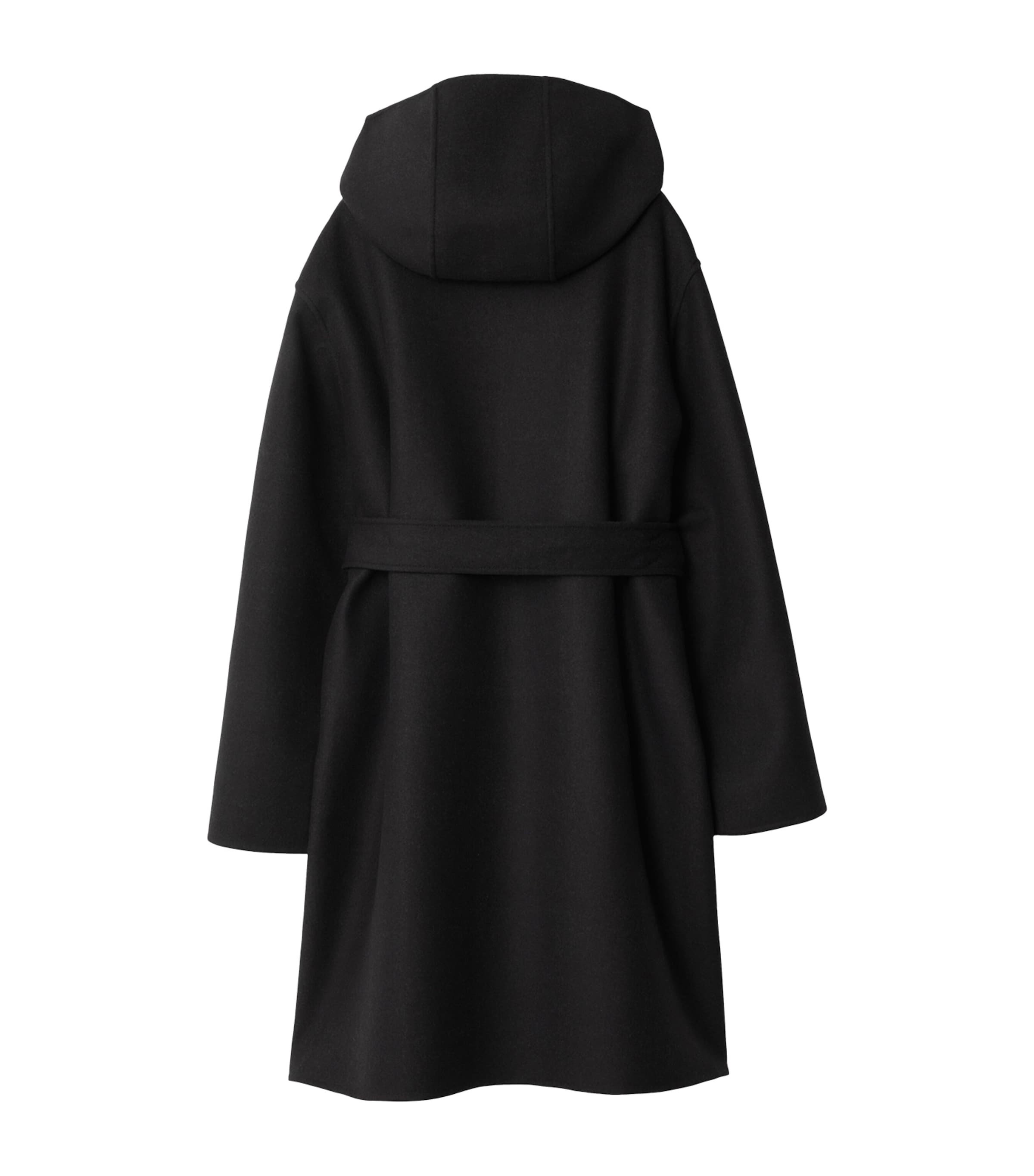 Wool Reversible Car Coat BLACK Image 6