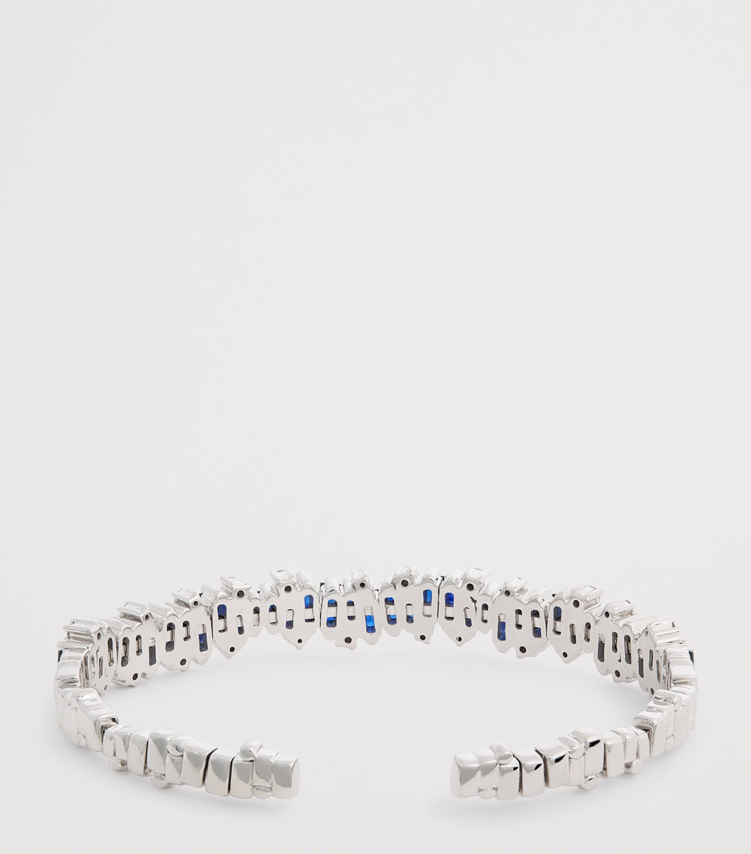 Small White Gold, Sapphire and Diamond Shimmer Audrey Bangle 18K WG/DB Image 3