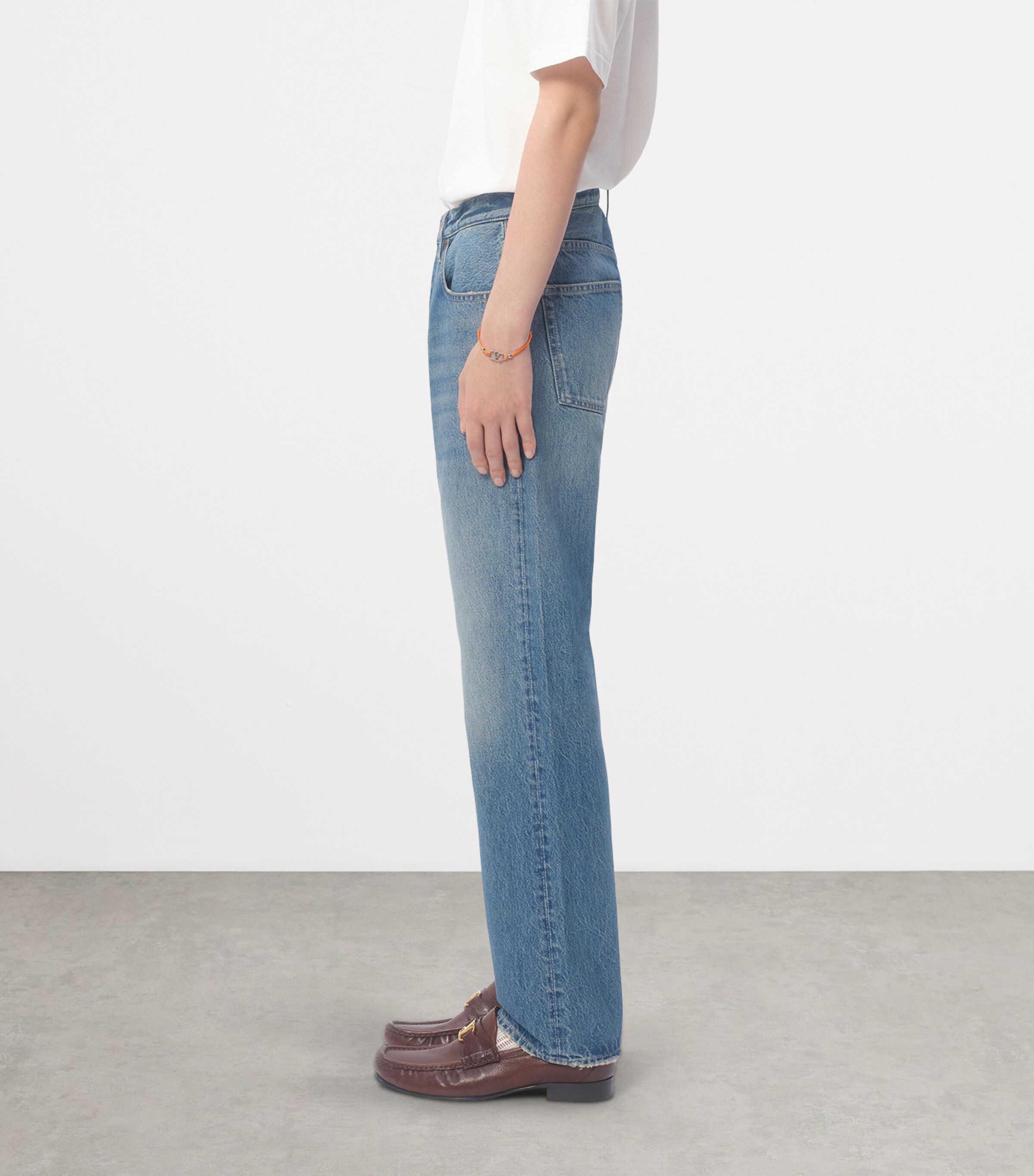 Valentino Garavani Mens Wide-Leg Jeans Image 3