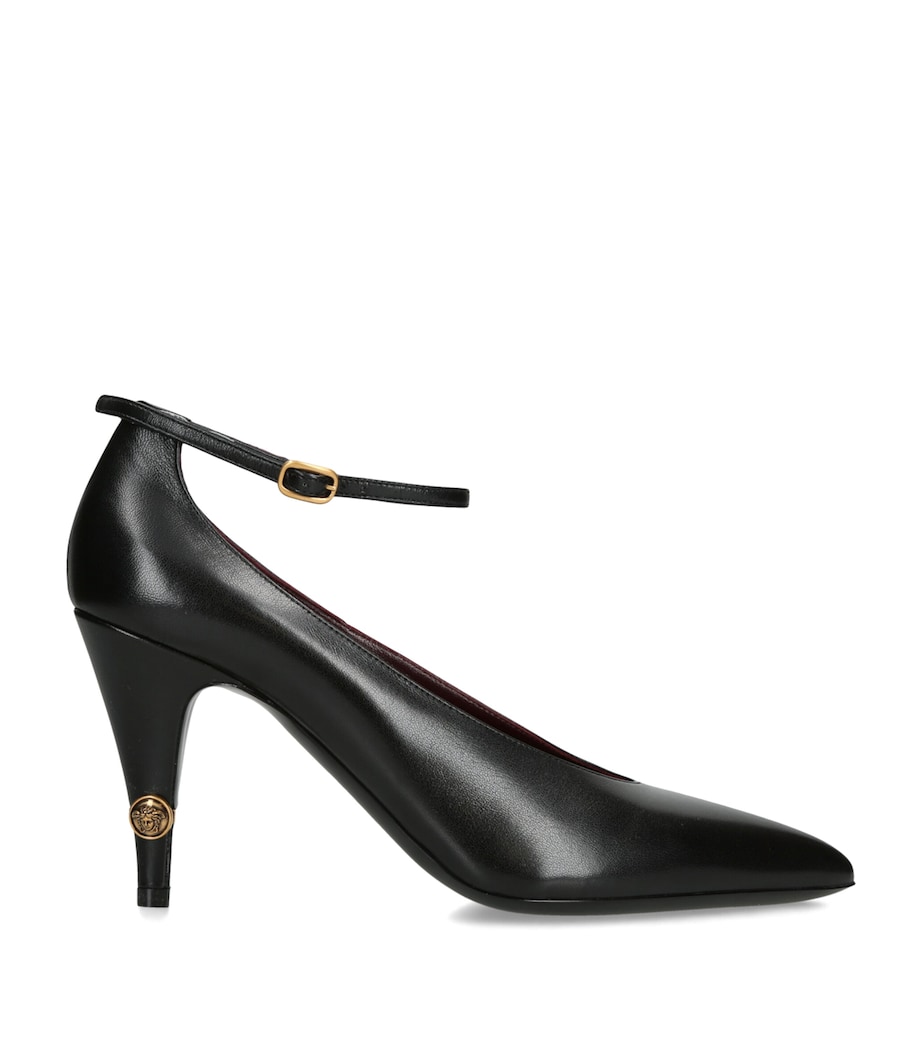 Versace Leather Gianni Pumps 90 Black Image 1