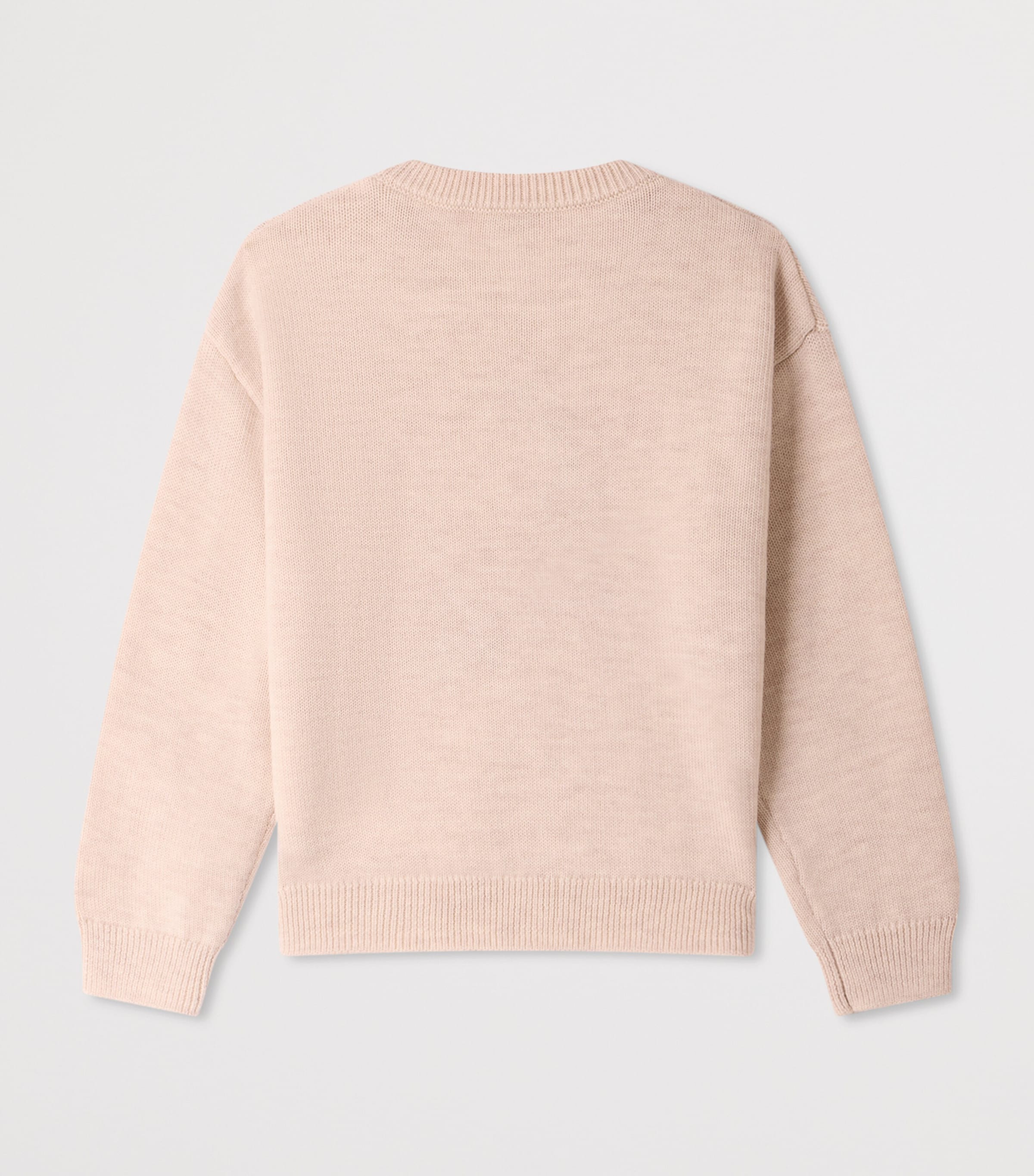Bonpoint Wool-Cotton Flower Sweater (4-8 Years) Beige Image 2