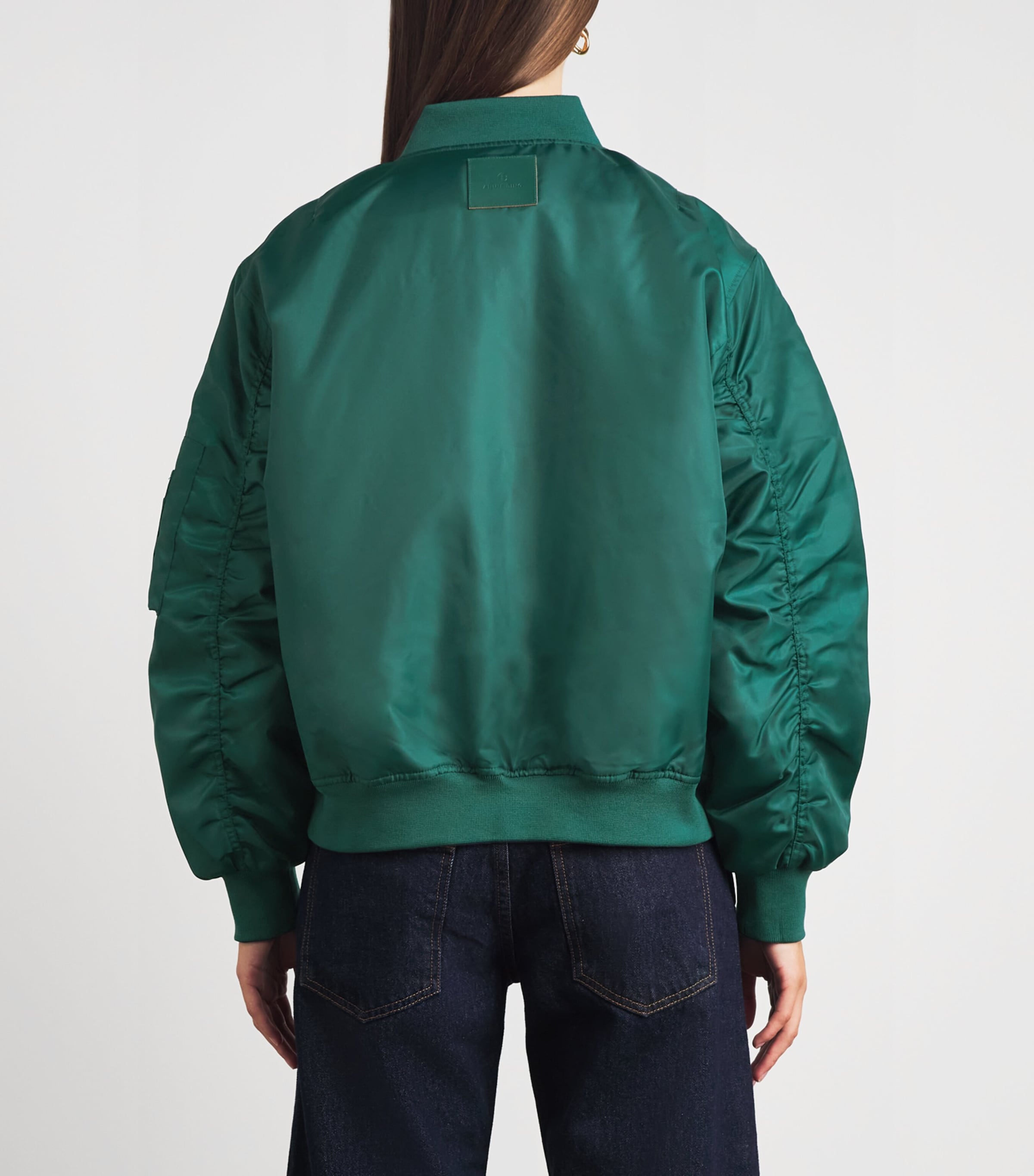 ANINE BING Womens Leon Bomber Jacket Deep Emerald Image 5