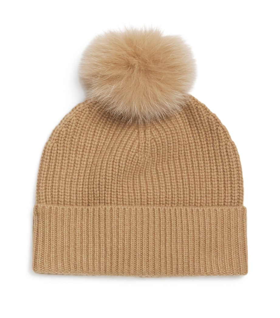 Cashmere Pom-Pom Beanie A2049SARRASIN Image 1
