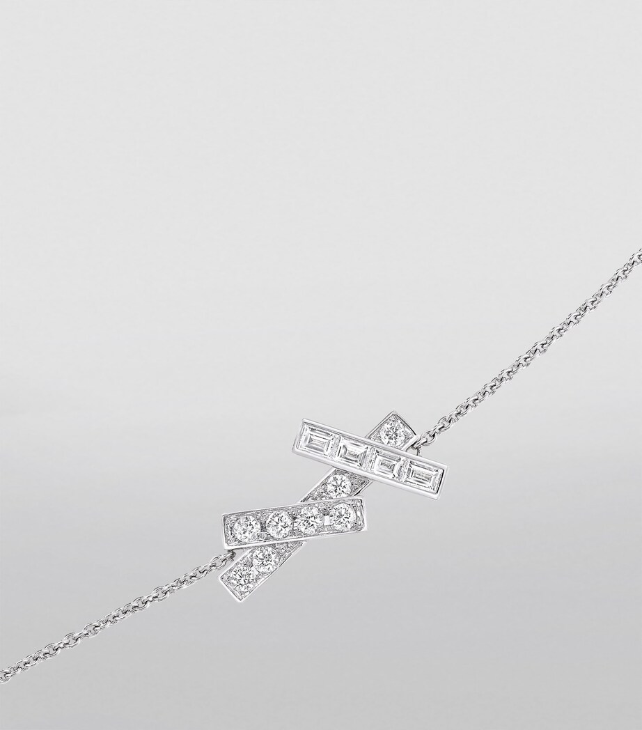 White Gold and Diamond Threads Bracelet WHITE GOLD Image 3