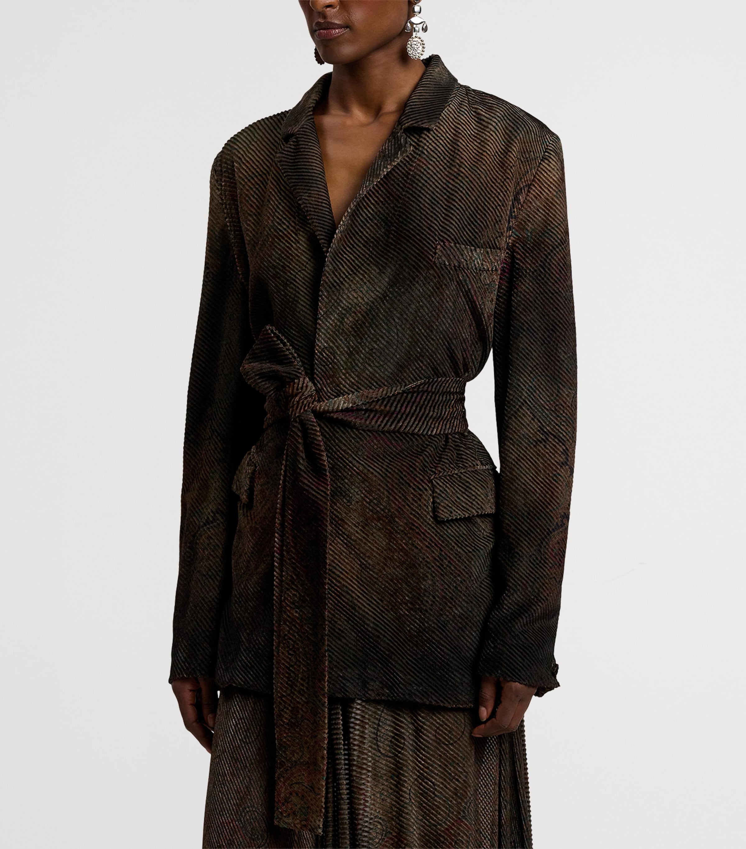 Velvet Devoré Lilianna Jacket COGNAC MULTI Image 7