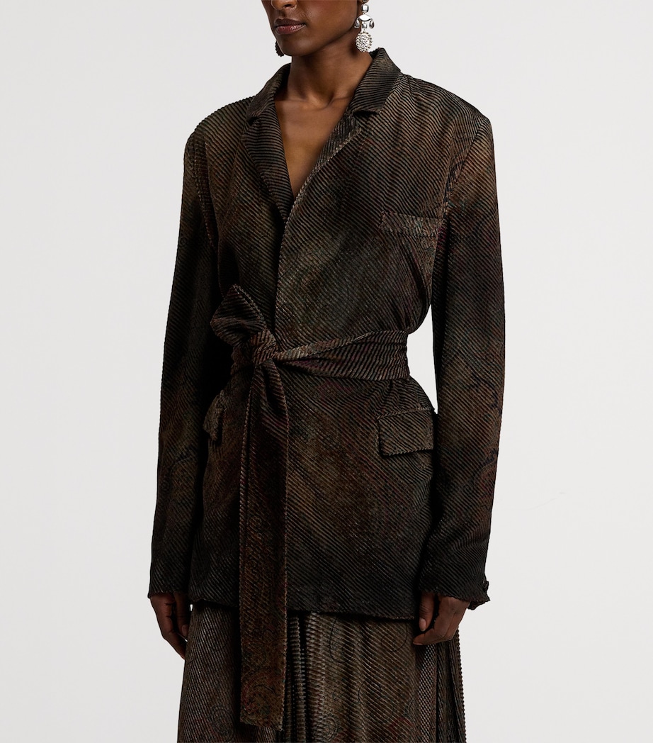 Velvet Devoré Lilianna Jacket COGNAC MULTI Image 7