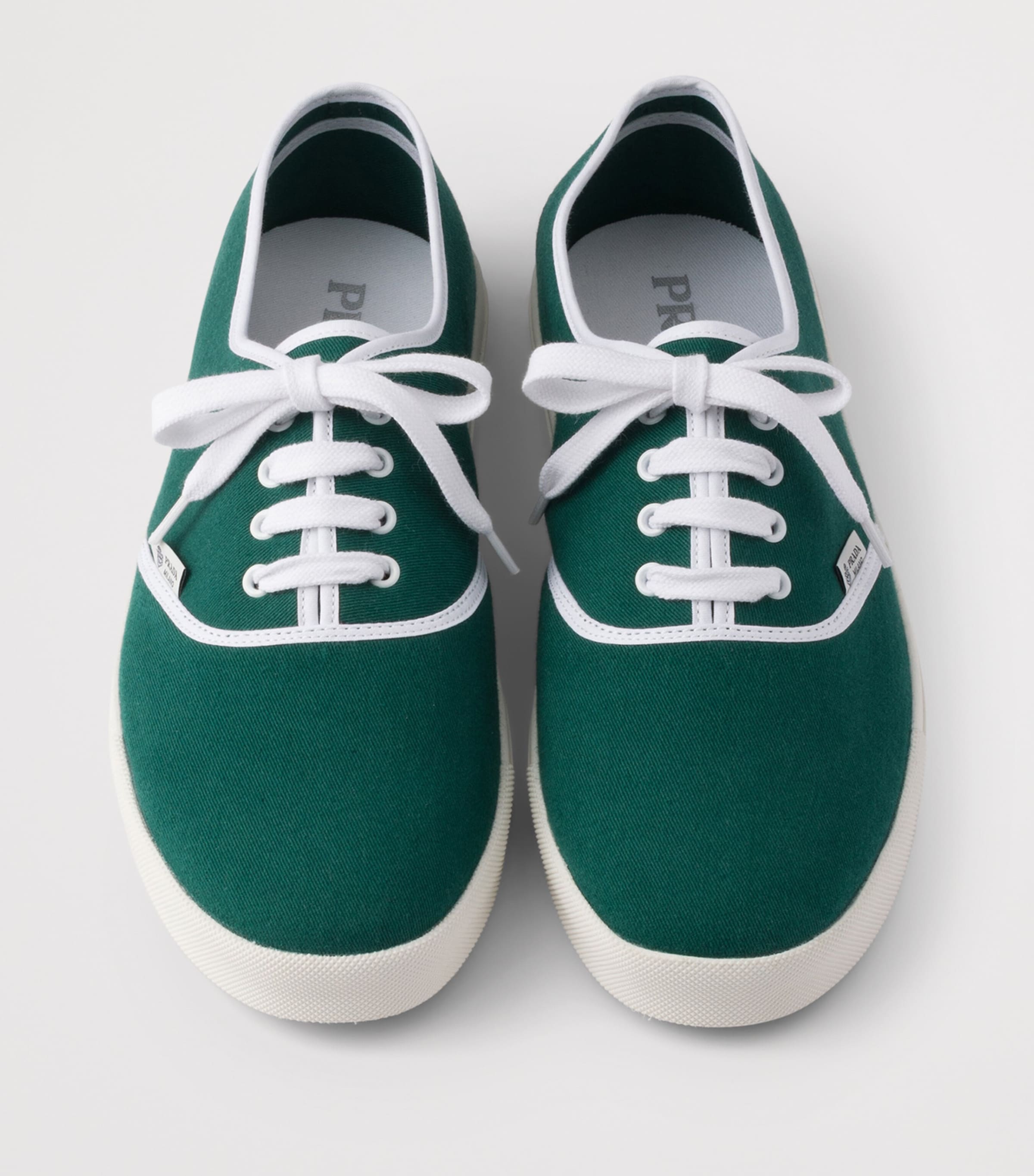 Prada Cotton Drill Low-Top Sneakers Image 4