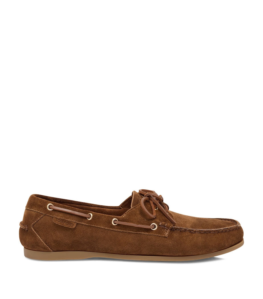 Nubuck Leather Boat Shoes 3BA07 Image 1