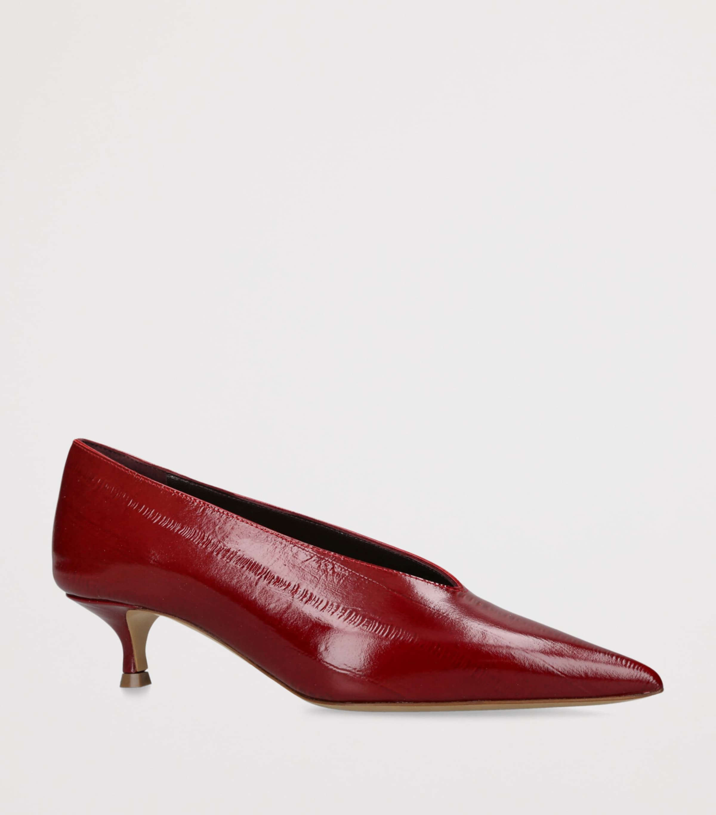 Le Monde Beryl Patent Leather Babouche Pumps 35 Red/dark Image 3