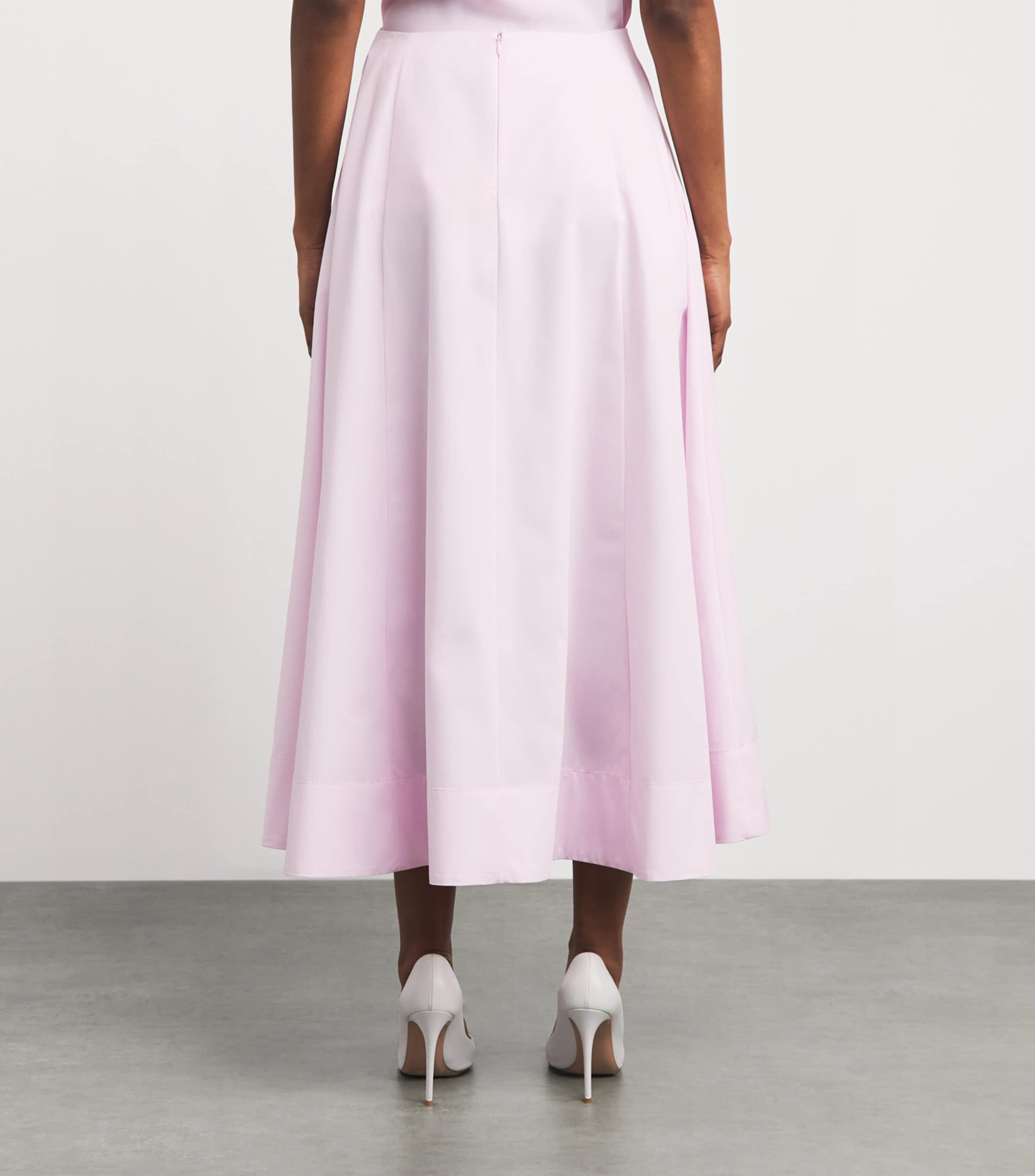 Adam Lippes Womens Rene Midi Skirt Pale Pink Image 5