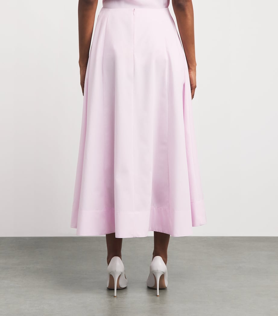 Adam Lippes Womens Rene Midi Skirt Pale Pink Image 5