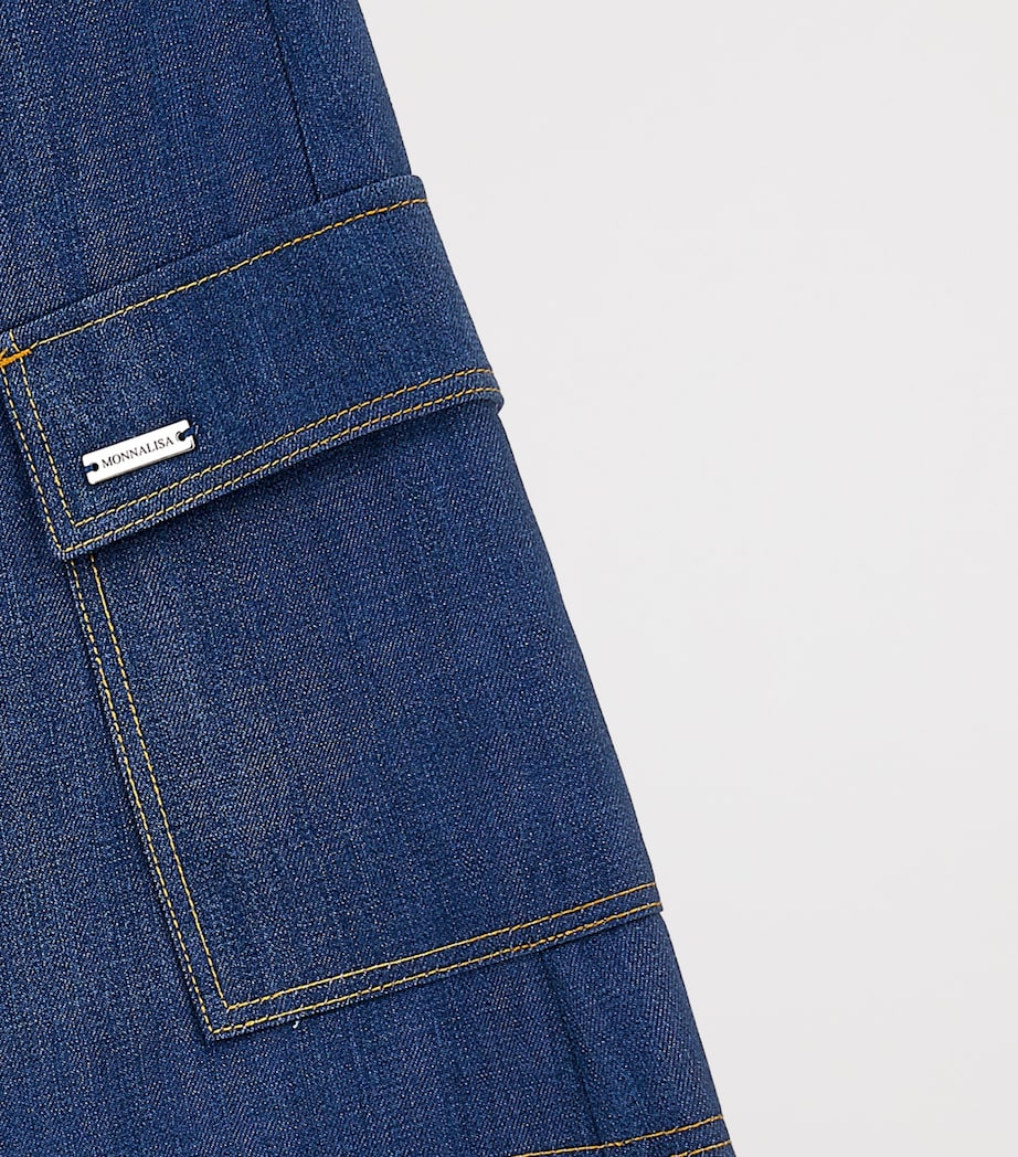 Lyocell-Denim Cargo Shorts (2-12 Years) BLU STONE DENIM Image 3