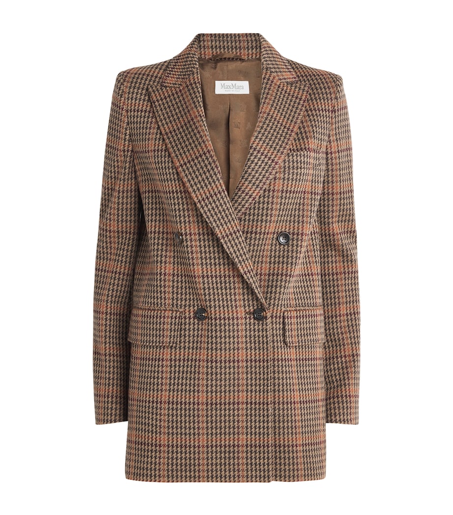 Wool-Cotton Houndstooth Blazer MULTICOLOUR Image 1