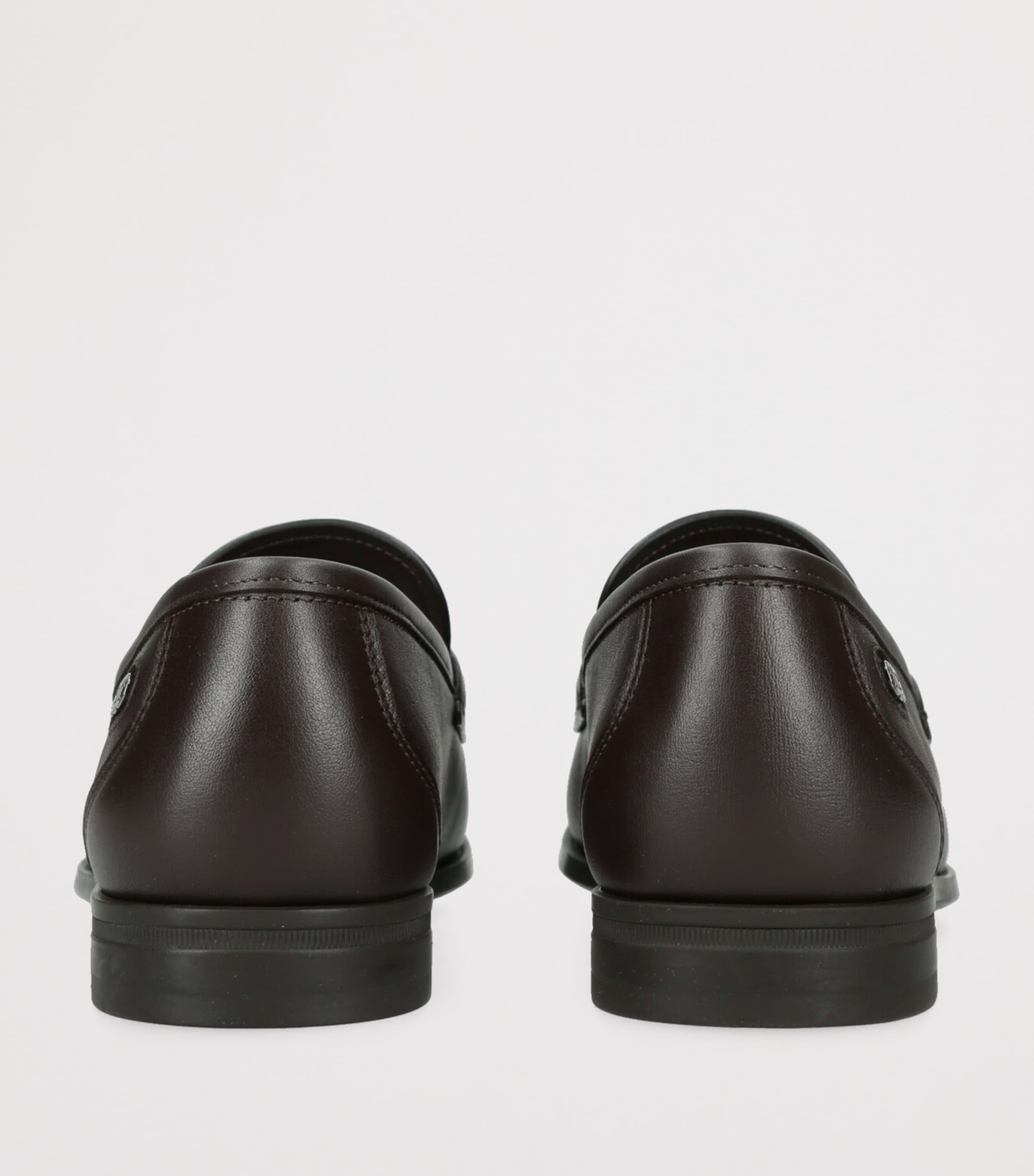 Leather Athen Penny Loafers DARK BROWN Image 2