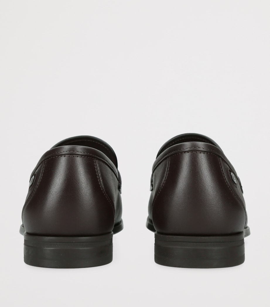 Leather Athen Penny Loafers DARK BROWN Image 2