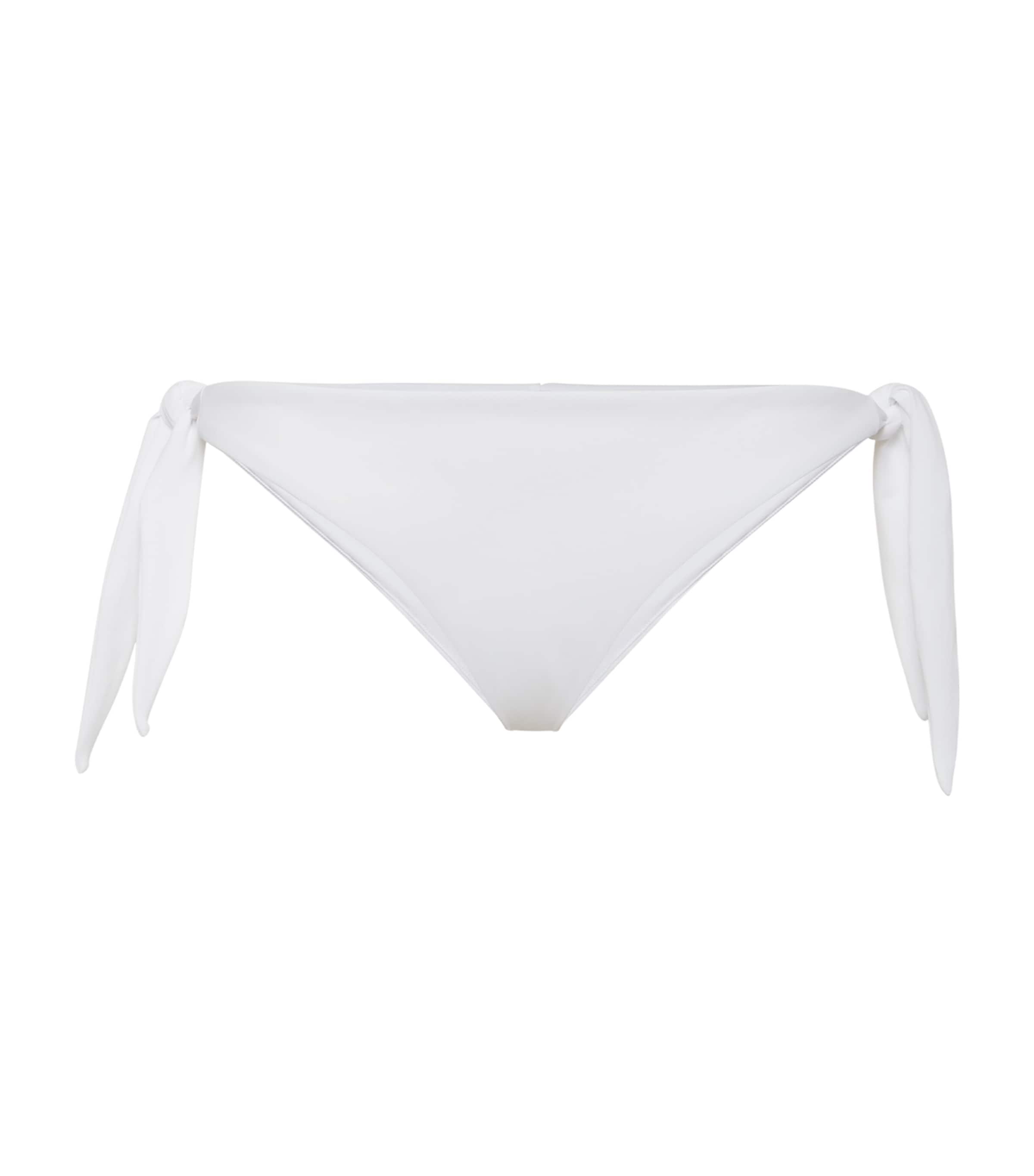 Brunello Cucinelli Techno Jersey Bikini Bottoms In White