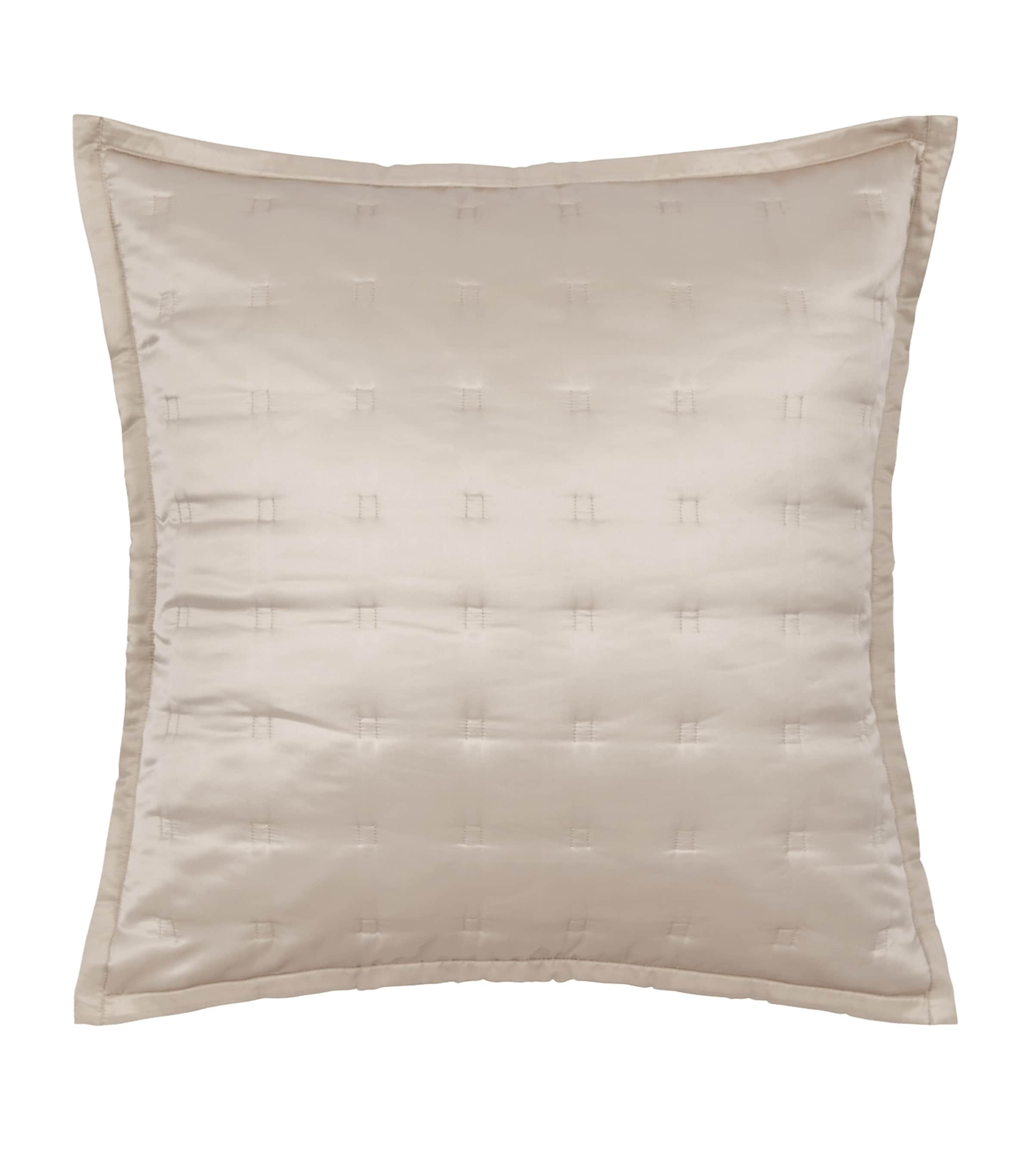 Gingerlily Silk Windsor Square Cushion In Neutral