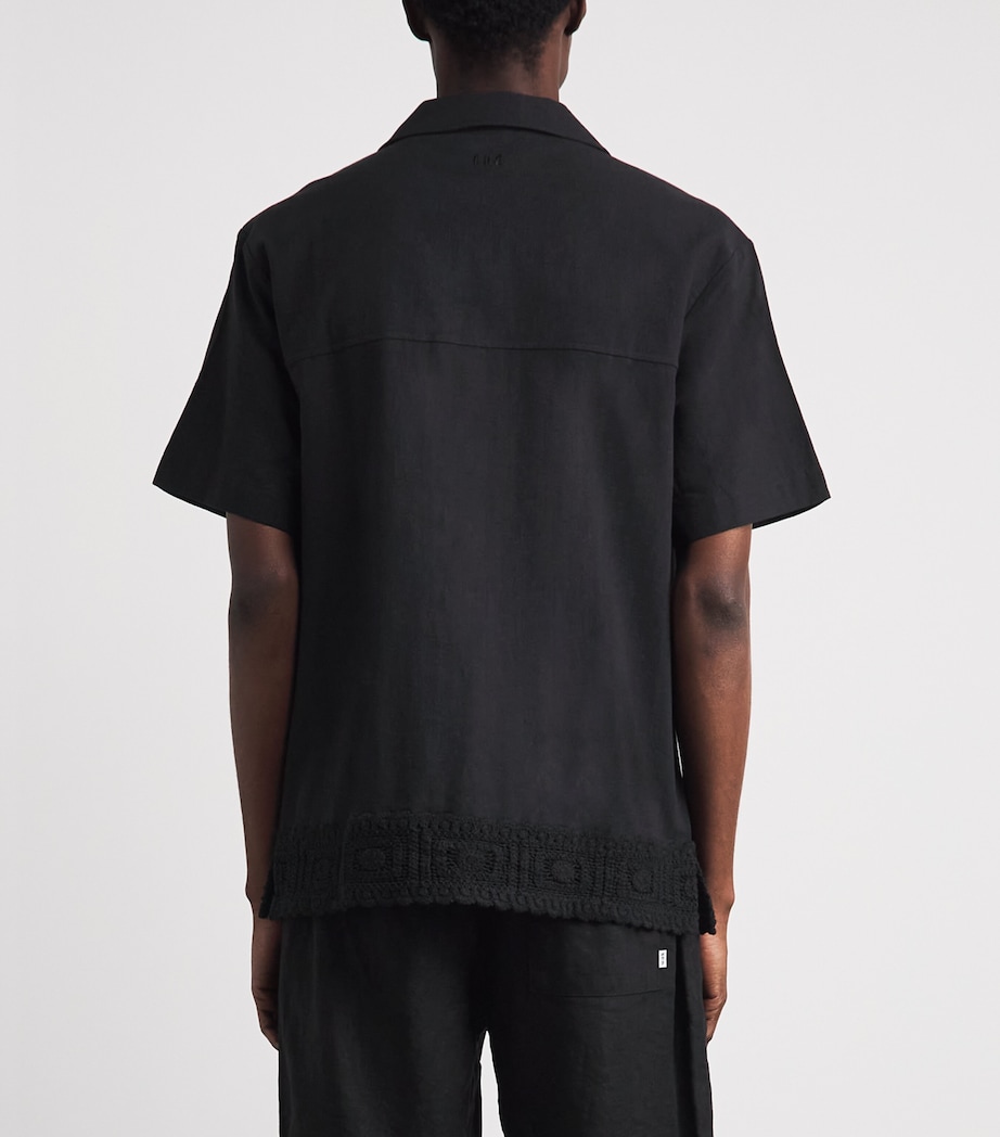 CHÉ Mens Cotton-Linen Inigo Shirt Black Image 5