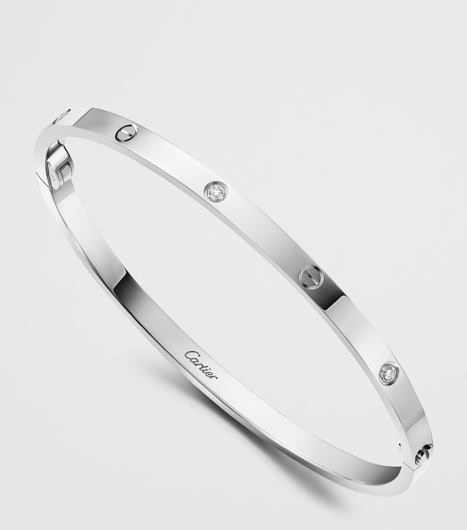 Cartier Small White Gold and Diamond LOVE Bracelet White Gold Image 5