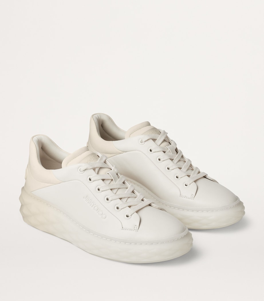 Diamond Maxi Leather Sneakers X LATTE/BAMBOO MIX Image 5