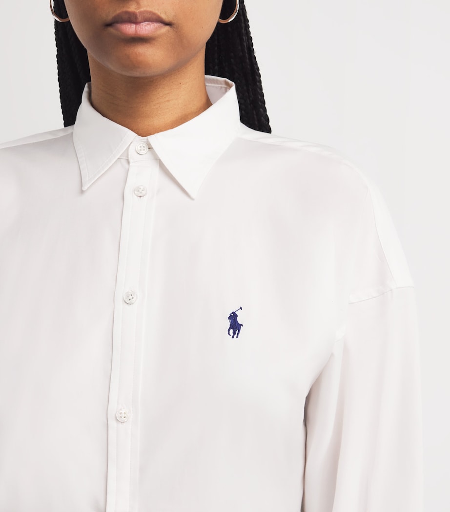 Polo Pony Shirt Mini Dress WHITE Image 4
