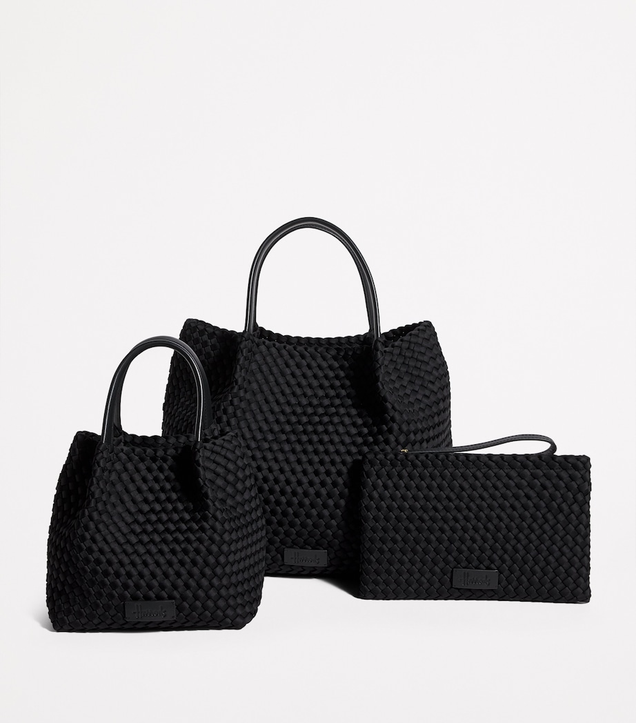 Harrods Neoprene Woven Pouch Black Image 6