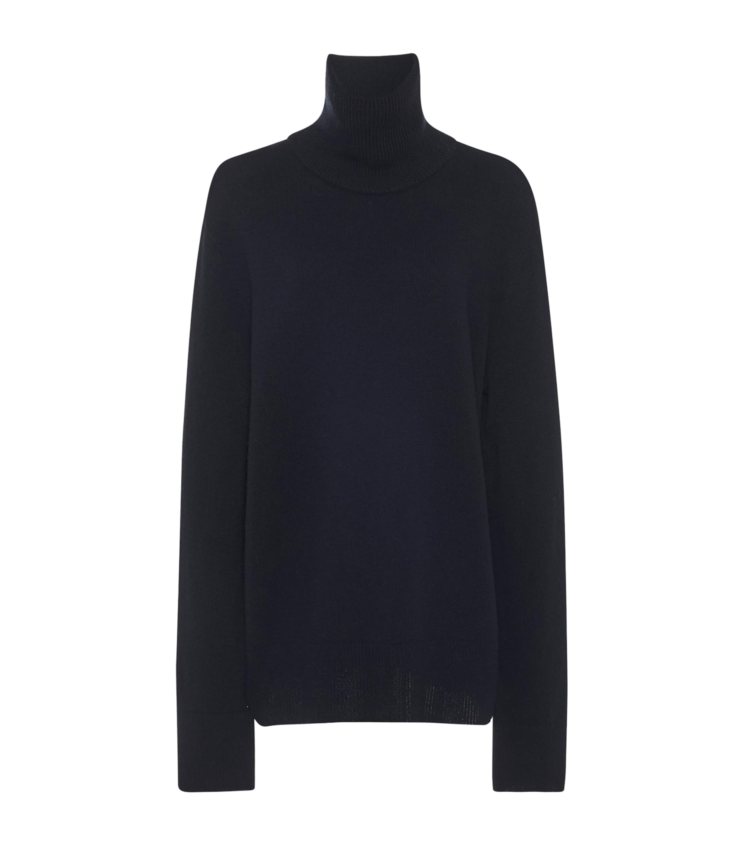 The Row Lambeth Cashmere Turtleneck Sweater In Black