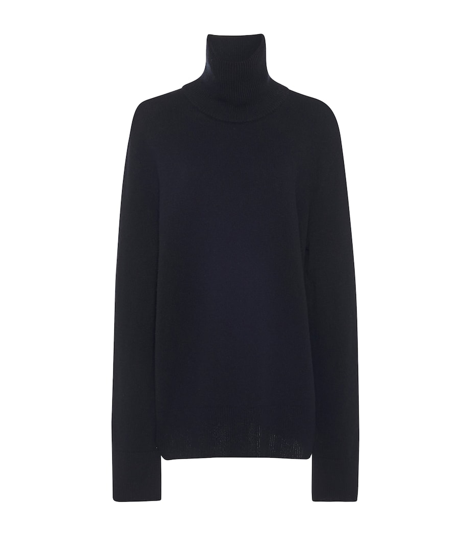 The Row Womens Stepny Wool-Cashmere Sweater Black Image 1