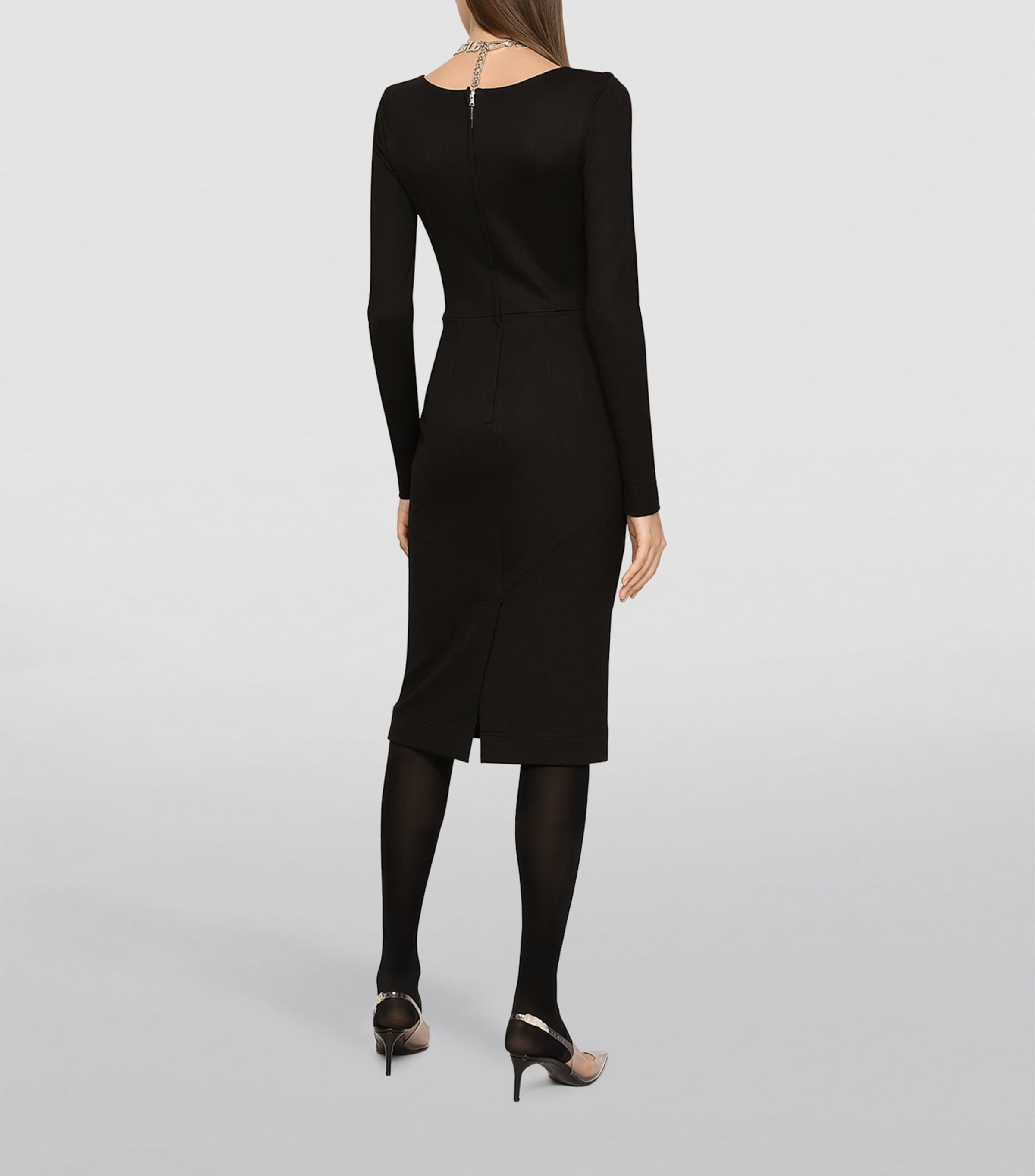 DG Logo Midi Dress N0000-BLACK Image 4