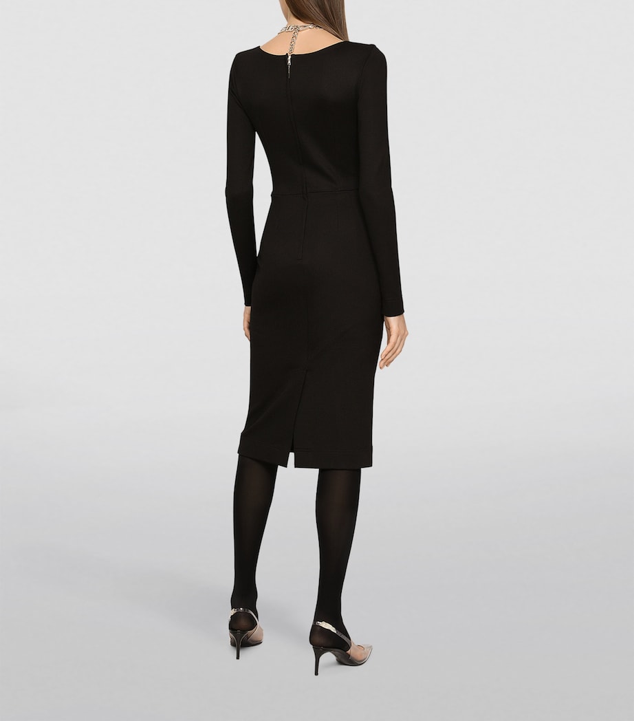 DG Logo Midi Dress N0000-BLACK Image 4