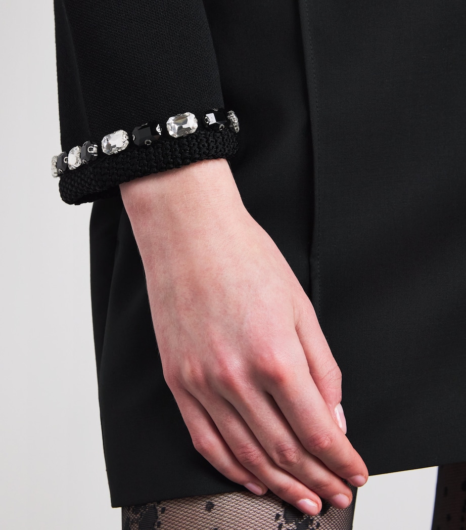 Embellished Cropped Cardigan BLACK Image 6