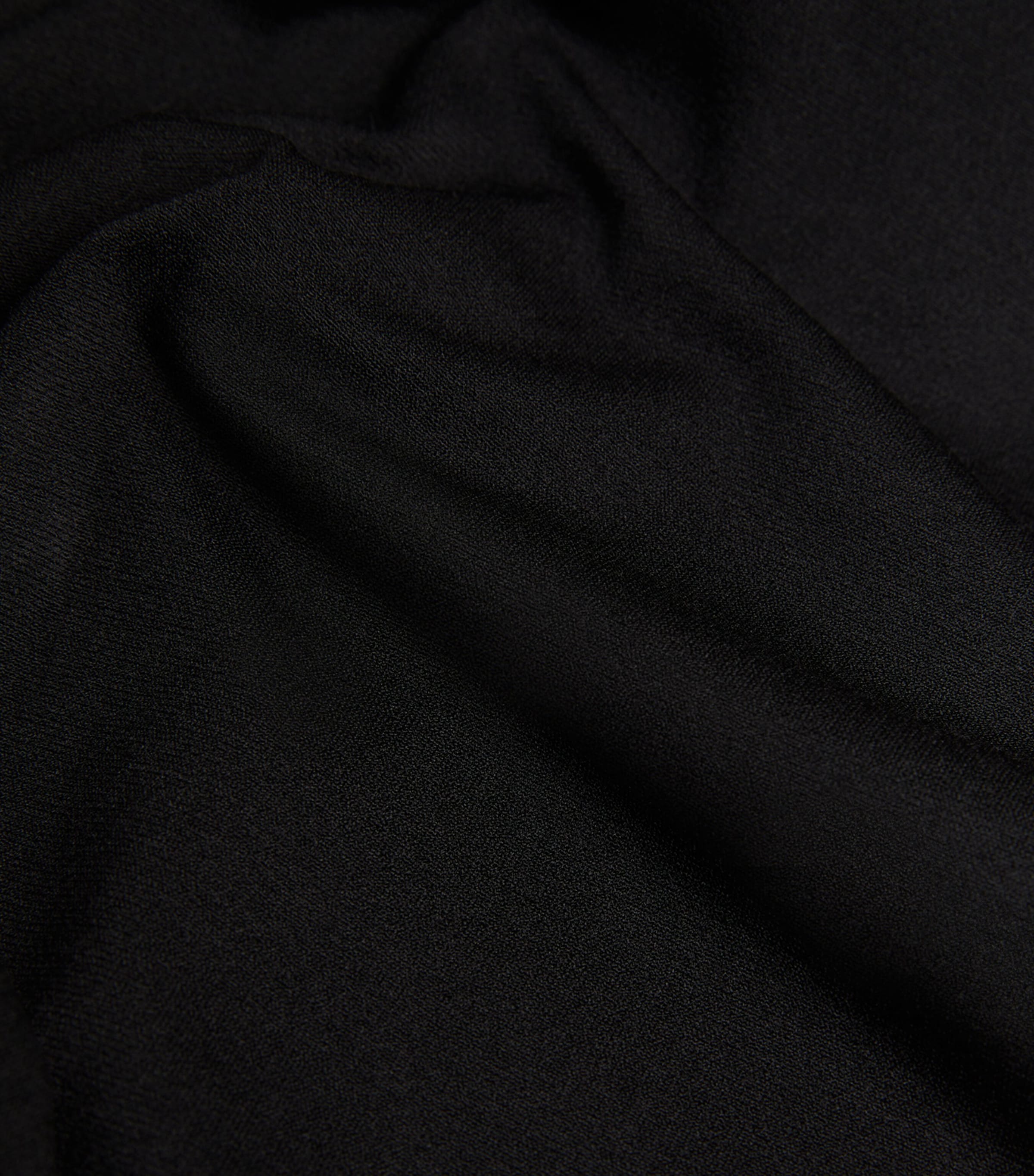 Cropped-Sleeve V-Neck Bodysuit 3009 BLACK Image 5