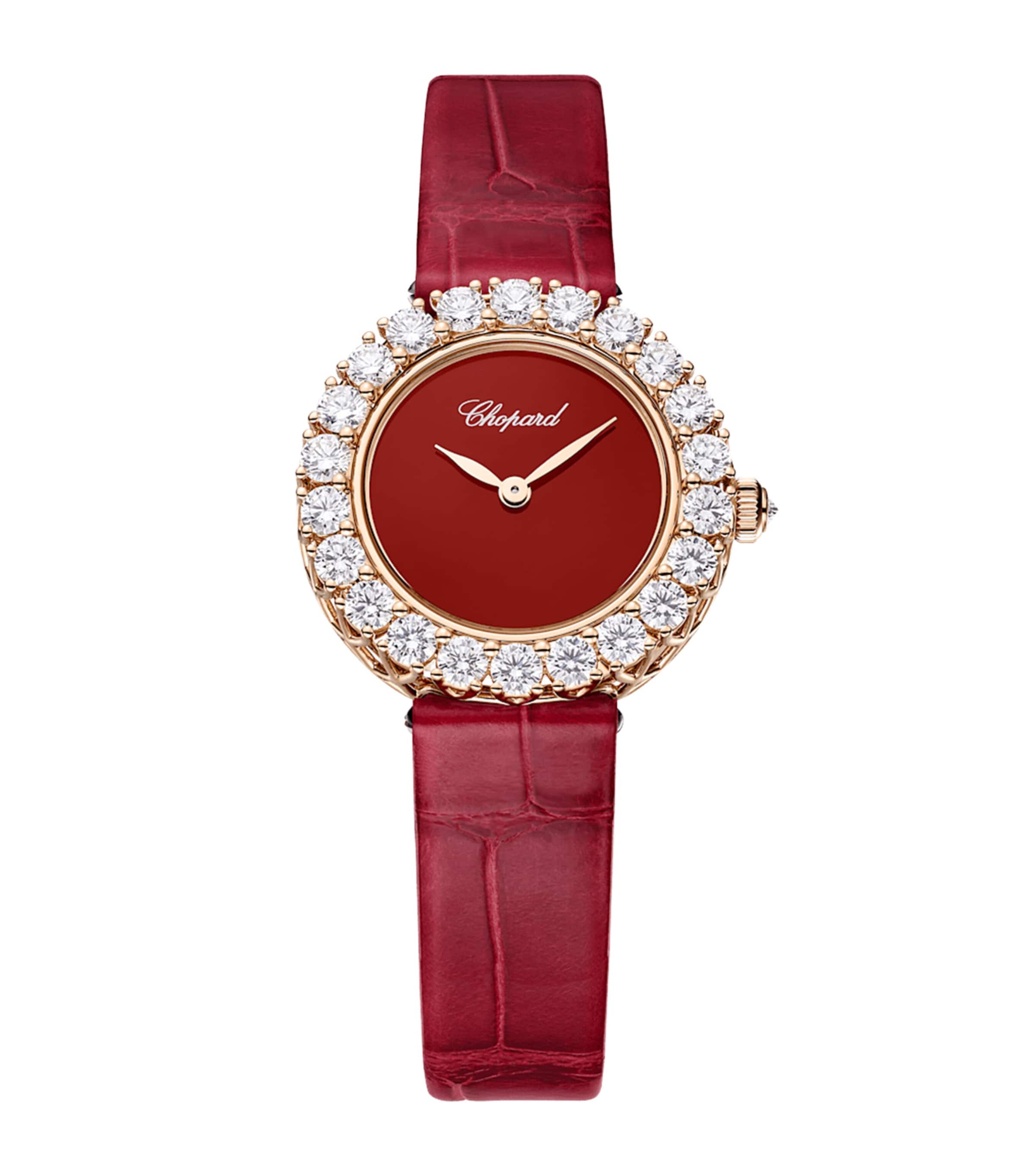 Rose Gold, Diamond and Carnelian L'Heure du Diamant Watch 26mm 18K ROSE GOLD Image 1