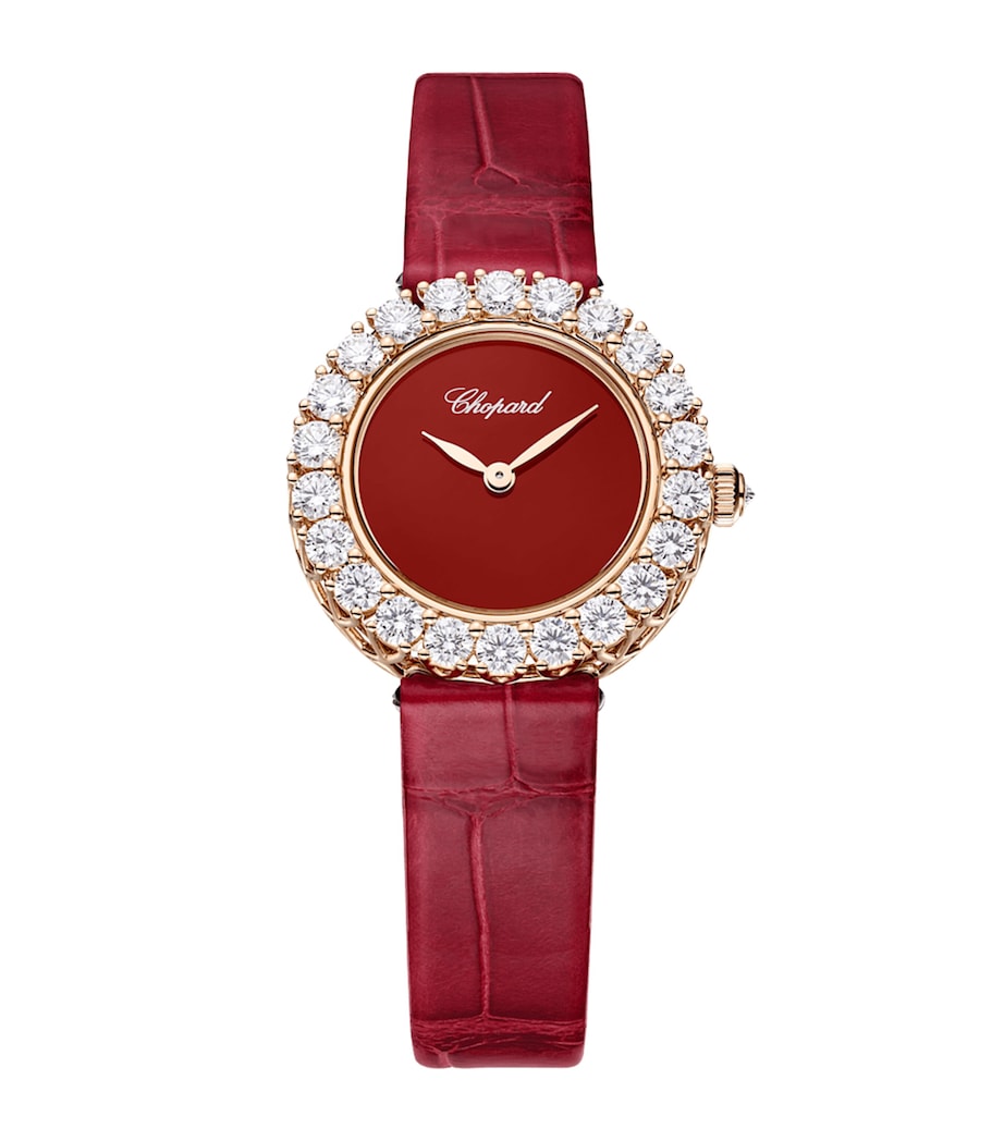 Rose Gold, Diamond and Carnelian L'Heure du Diamant Watch 26mm 18K ROSE GOLD Image 1