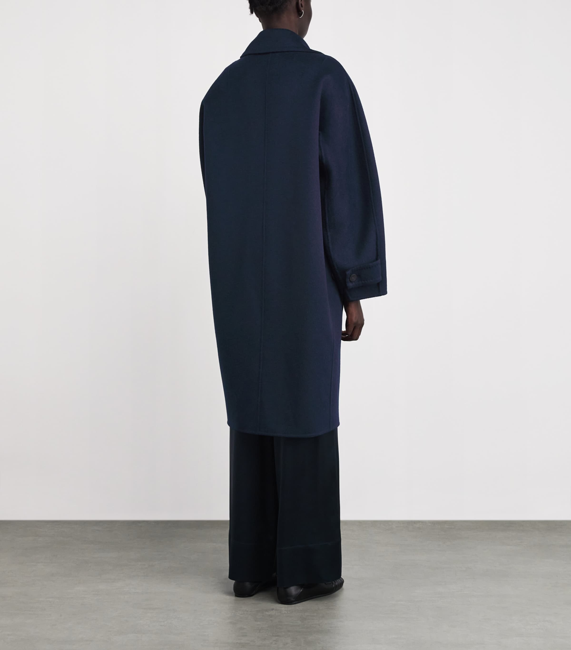 Double-Faced Cashmere Coat INDIGO Image 4